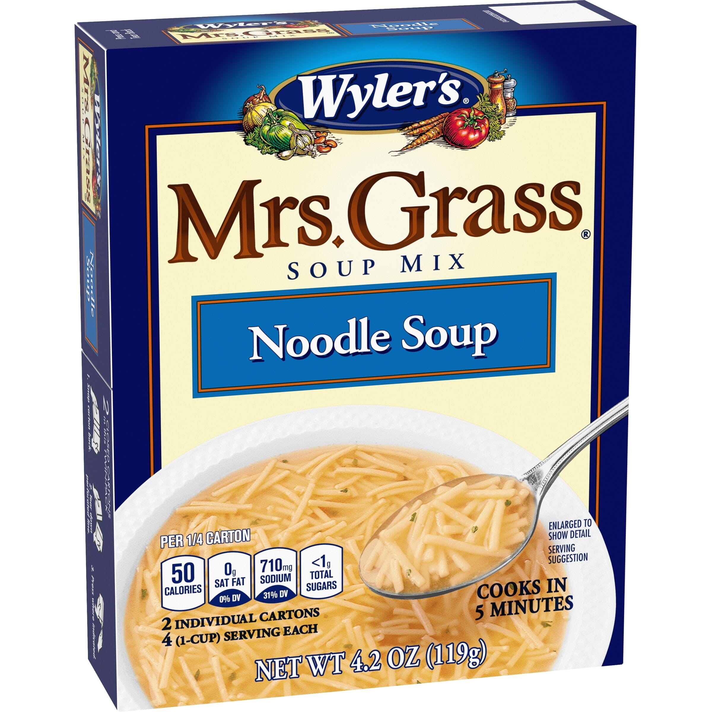 Mrs. Grass Noodle Soup Mix, 2 ct Pack, 4.2 Ounce