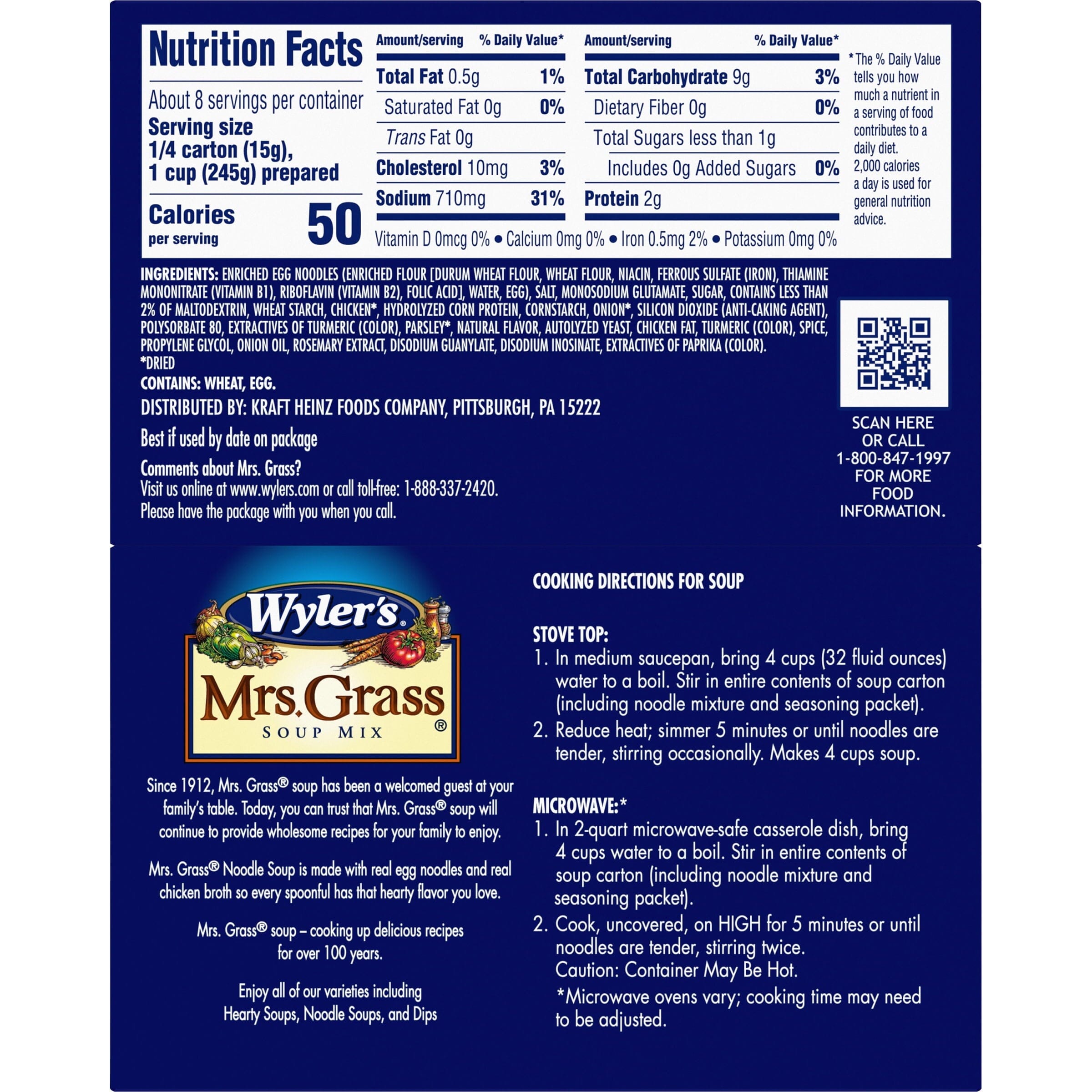 Mrs. Grass Noodle Soup Mix, 2 ct Pack, 4.2 Ounce
