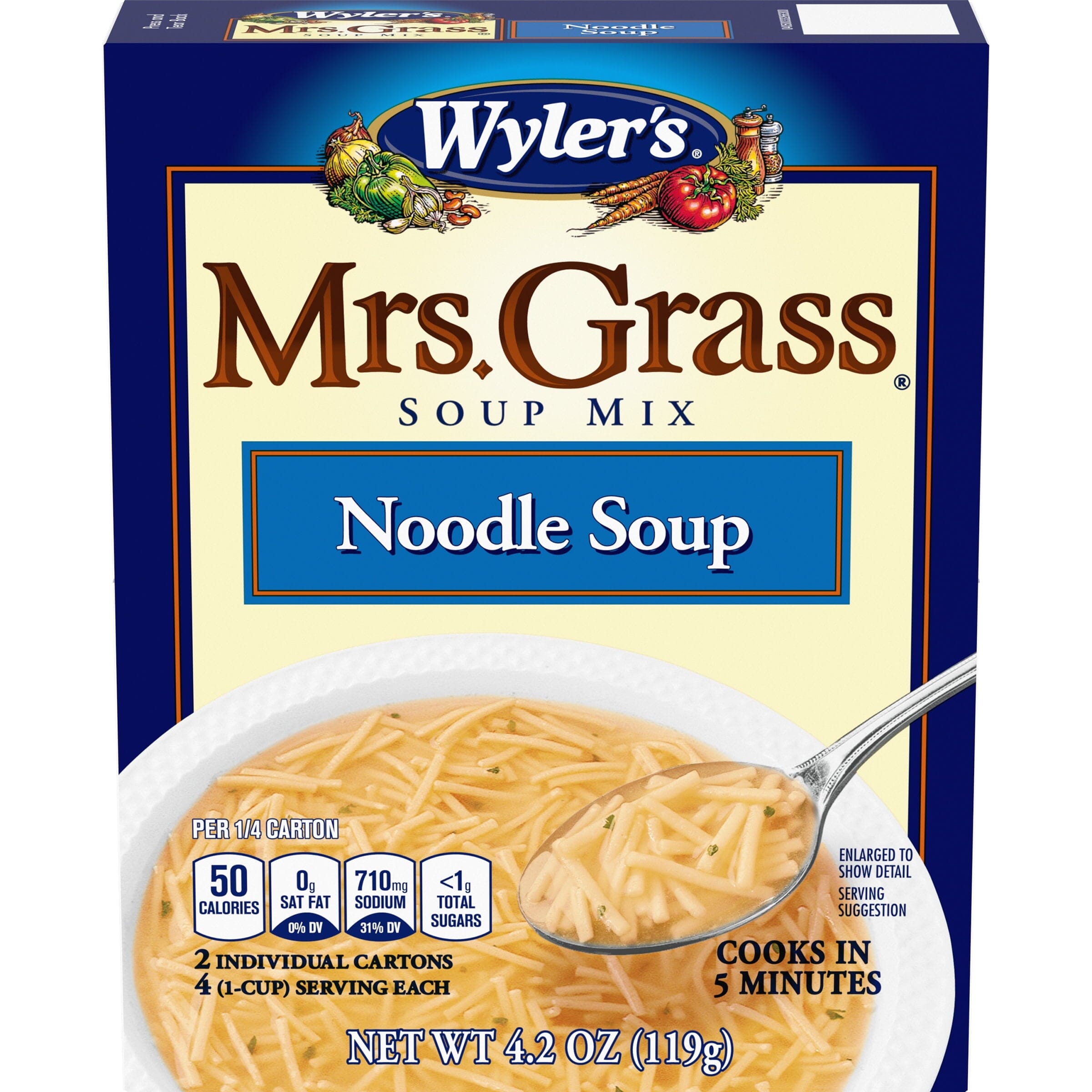 Mrs. Grass Noodle Soup Mix, 2 ct Pack, 4.2 Ounce