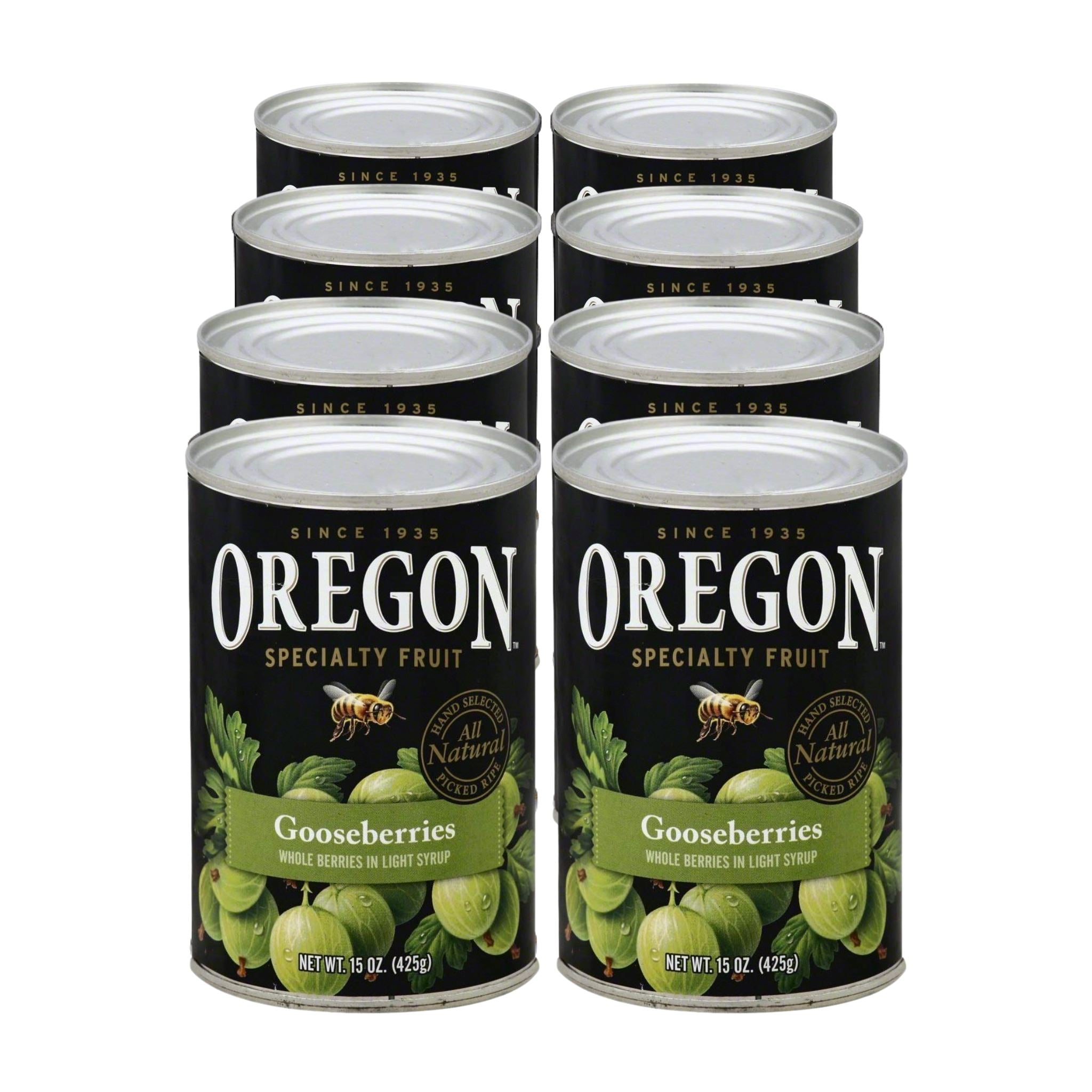 Oregon Fruit Gooseberries in Light Syrup, 15 oz