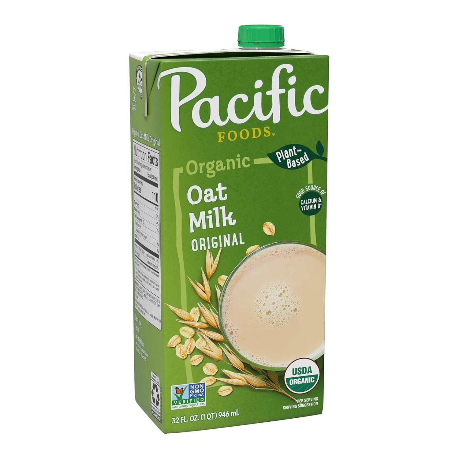 Pacific Foods Barista Series Original Oat Milk, Plant Based Milk, 32 oz Carton