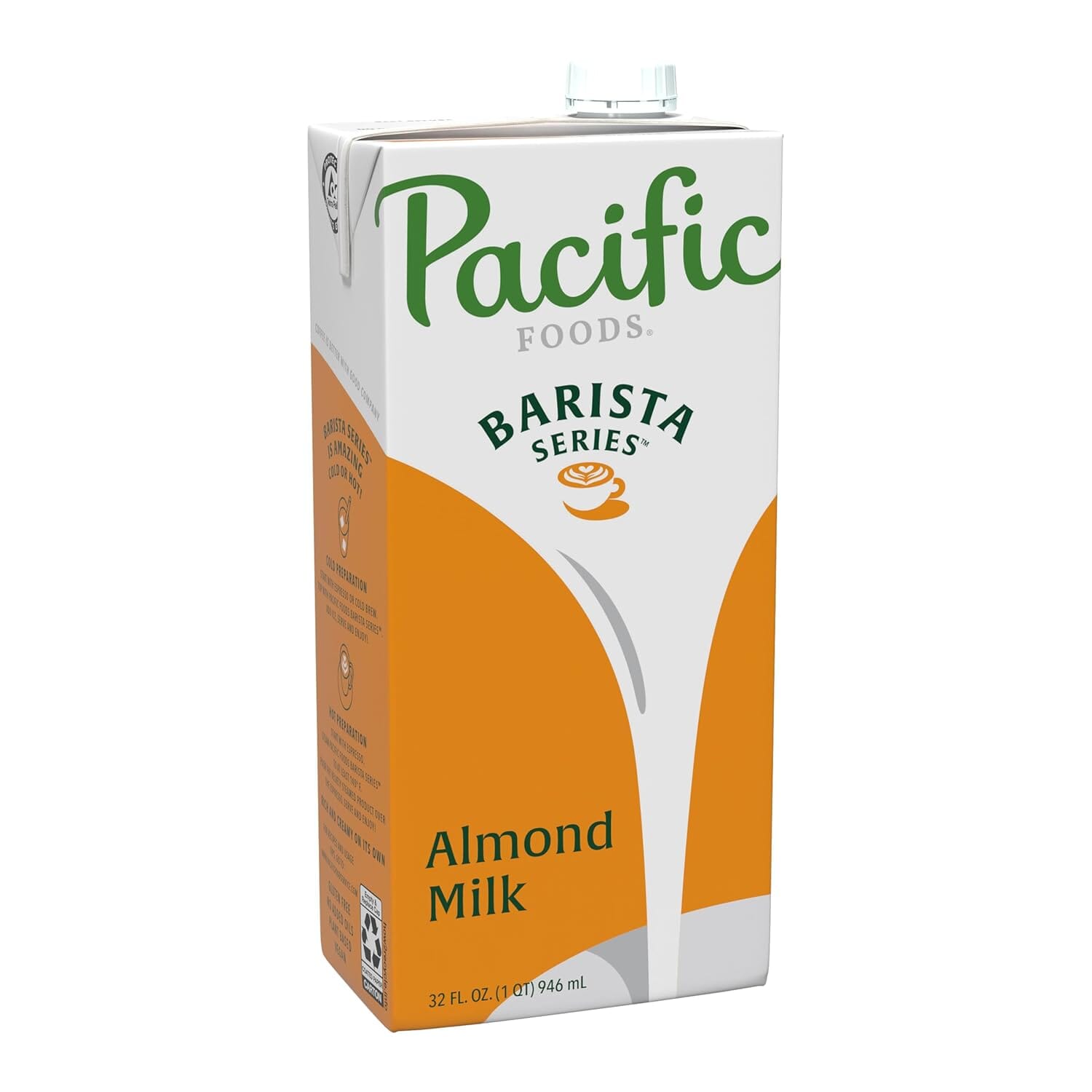 Pacific Foods Barista Series Original Oat Milk, Plant Based Milk, 32 oz Carton