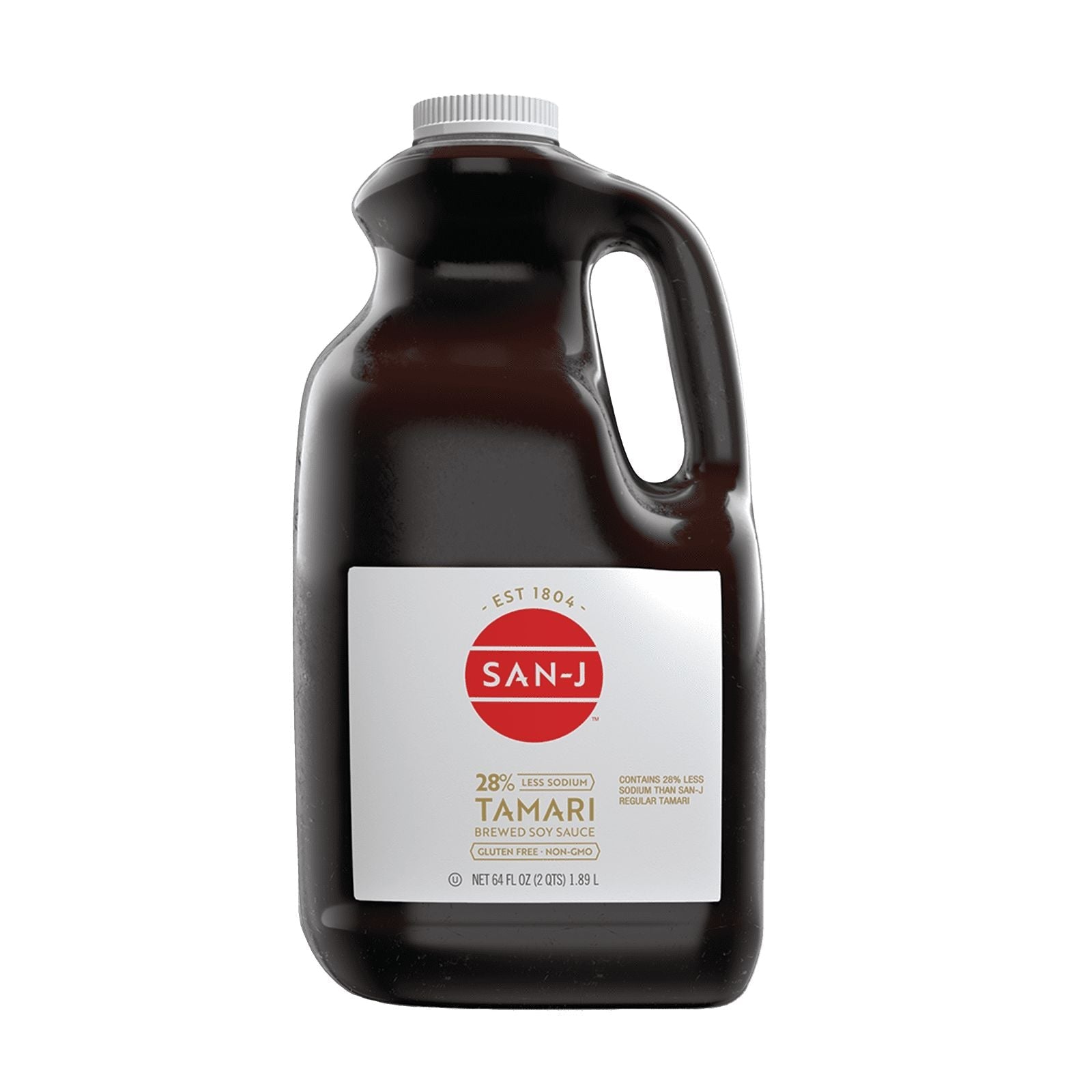 San J - Tamari Gluten Free 28% Less Sodium Soy Sauce WHITE - 64 oz