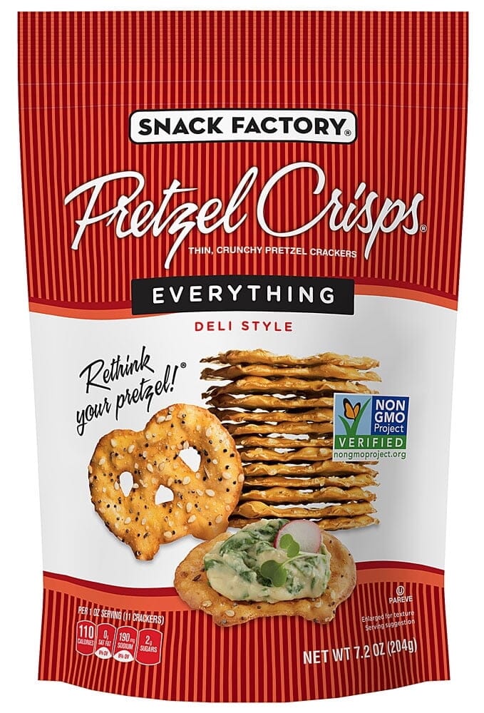 Snack Factory Pretzel Crisps Deli Style Everything -- 7.2 Ounce