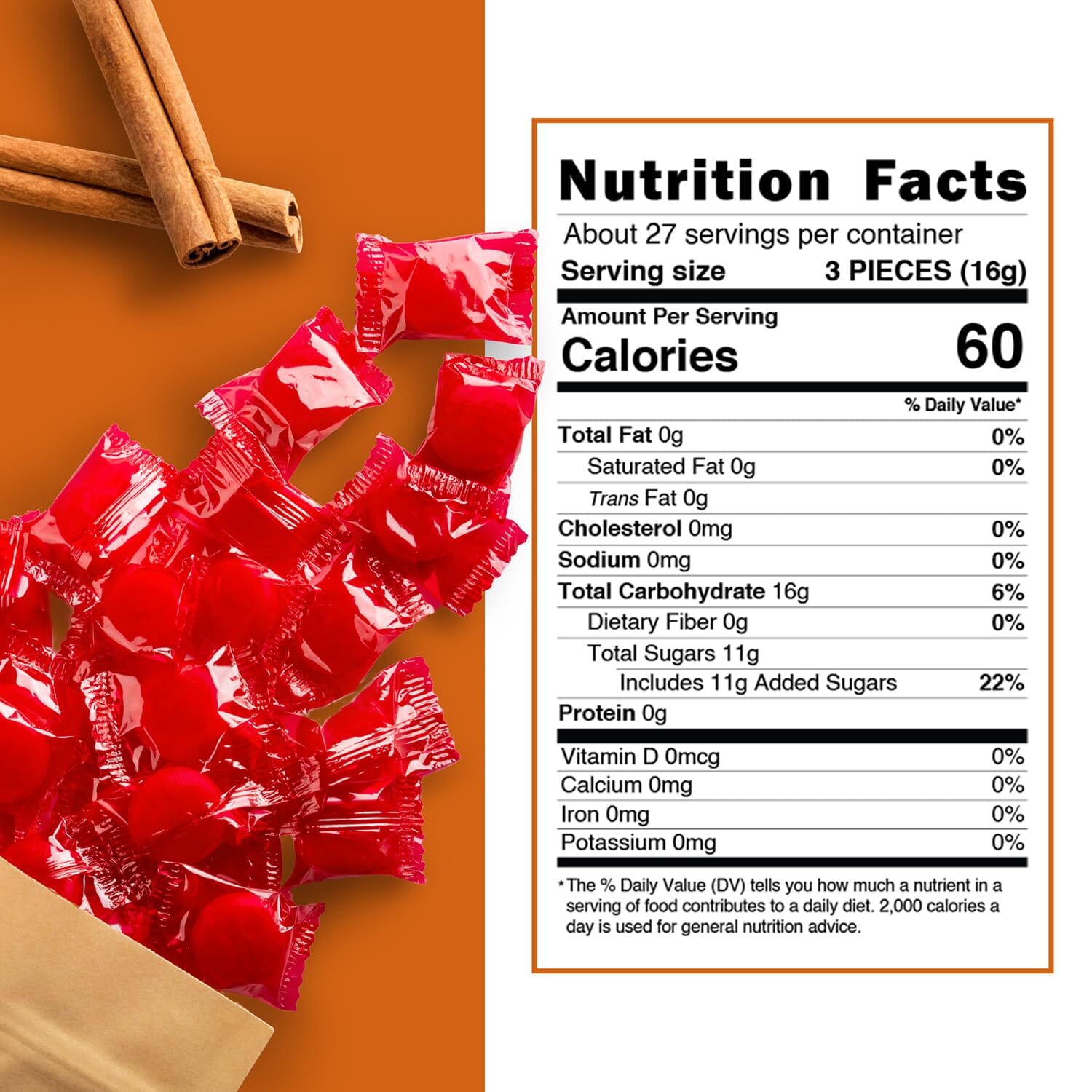 Snackathon Cinnamon Starlight Candy – Individually Wrapped Discs (1LB, 2LB, 4LB)