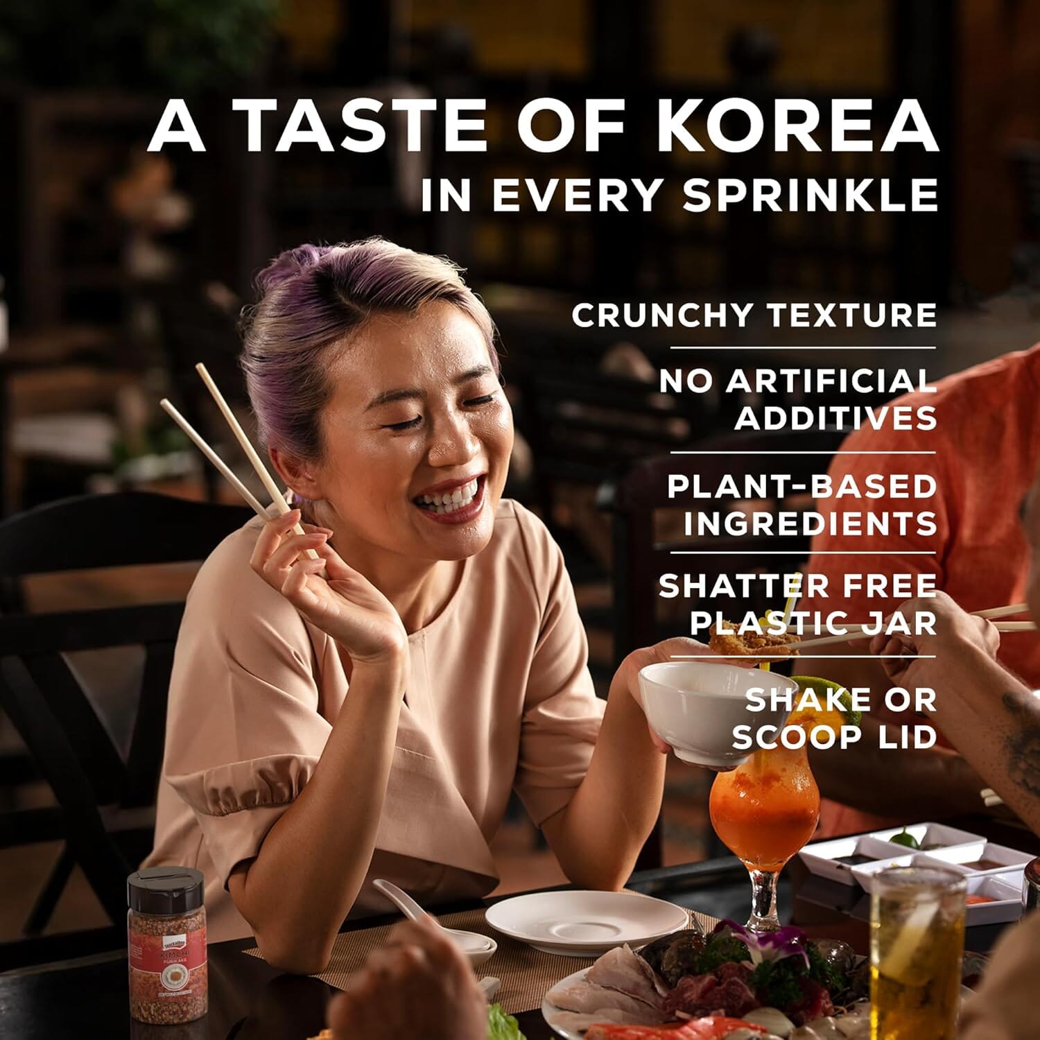 Snackathon Furikake Rice Seasoning, Kimchi Flavored, Japanese Spices Topper for Rice Ball 1.76 oz Jar (Pack of 1)