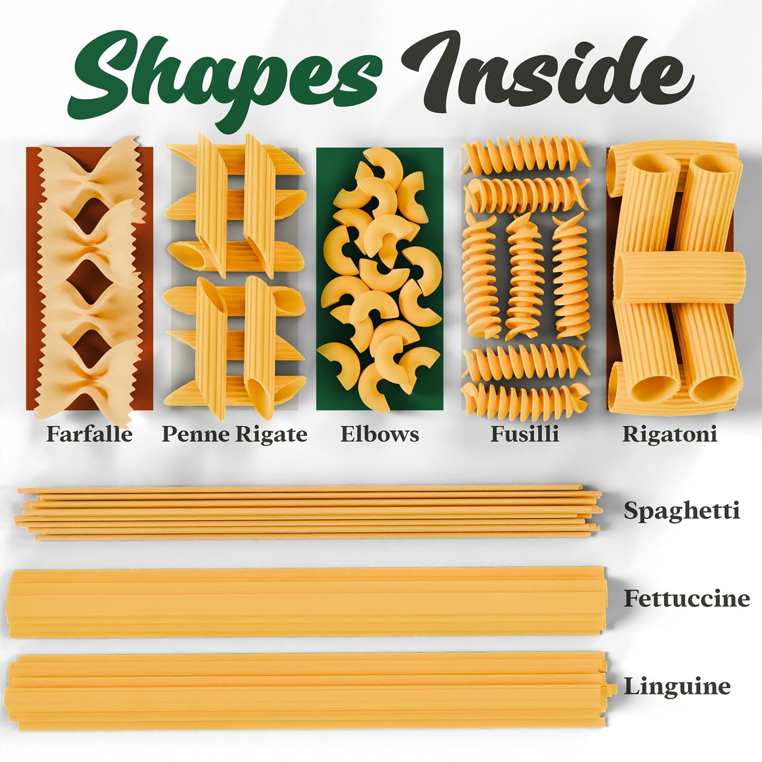 Snackathon Italian Pasta Assortment Box, Variety Shapes, Made in Italy, Gift-Ready for Home Chefs & Pasta Lovers