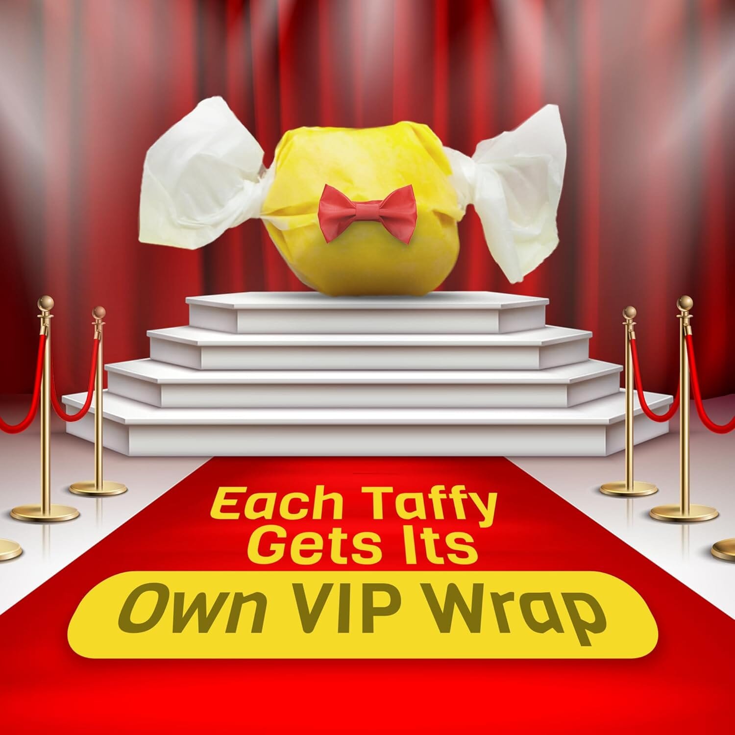 Snackathon Salt Water Taffy Assorted Mix – Holiday Edition, Individually Wrapped Pieces