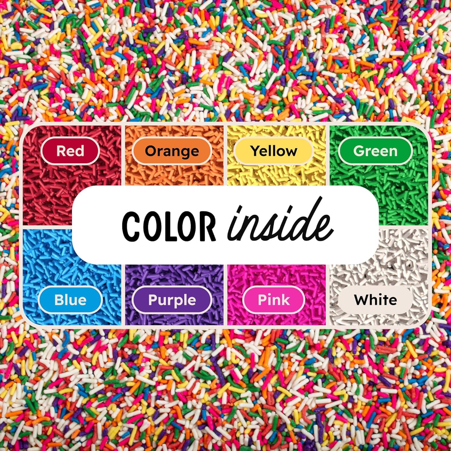 Snackathon Sprinkles for Baking & Decorating, Rainbow Sprinkles, 2.2 LB Bulk Rainbow Jimmies in Resealable Pouch