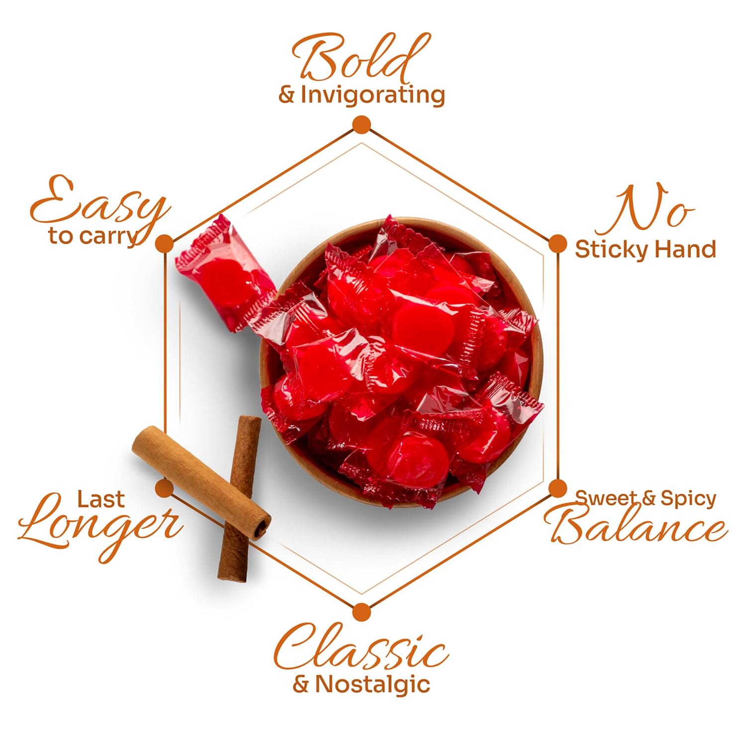 Snackathon Starlight Candy, Individually Wrapped, Cinnamon Disc, 6 Pound