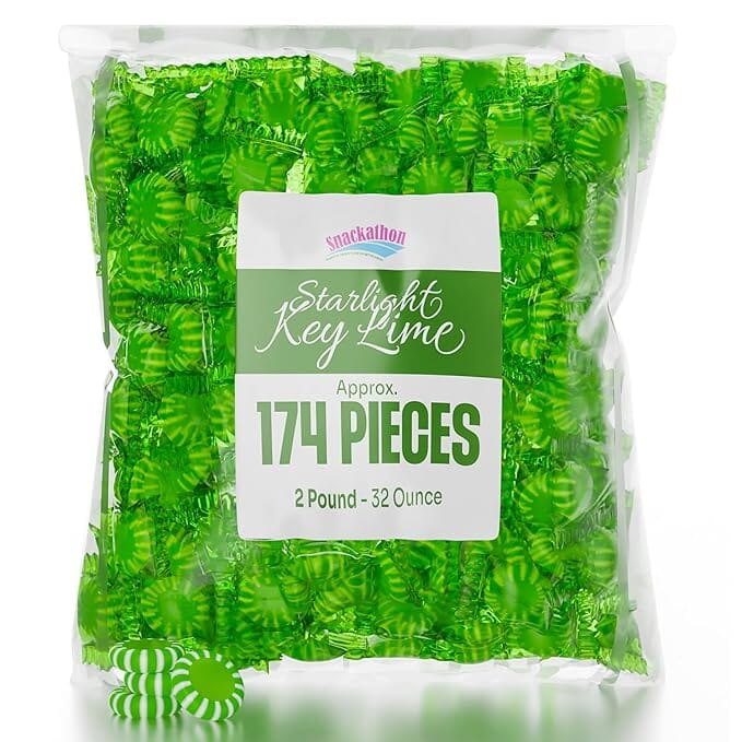 Snackathon Starlight Candy, Individually Wrapped, Key Lime