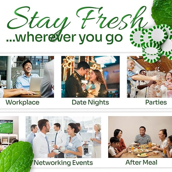 Snackathon Starlight Candy, Individually Wrapped, Spearmint, 6 Pound