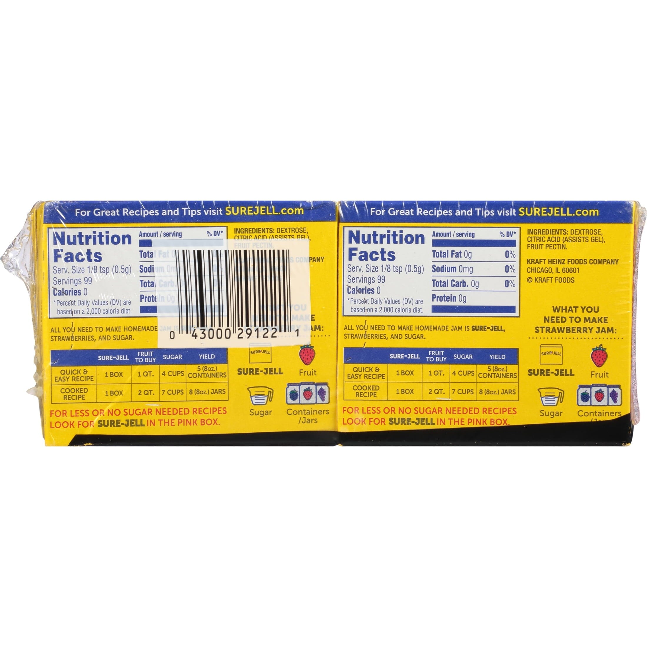 Sure-Jell Original Fruit Pectin Value Pack, Bulk Canning Supplies for Homemade Jam and Jelly, 2-Pack 1.75 oz Boxes