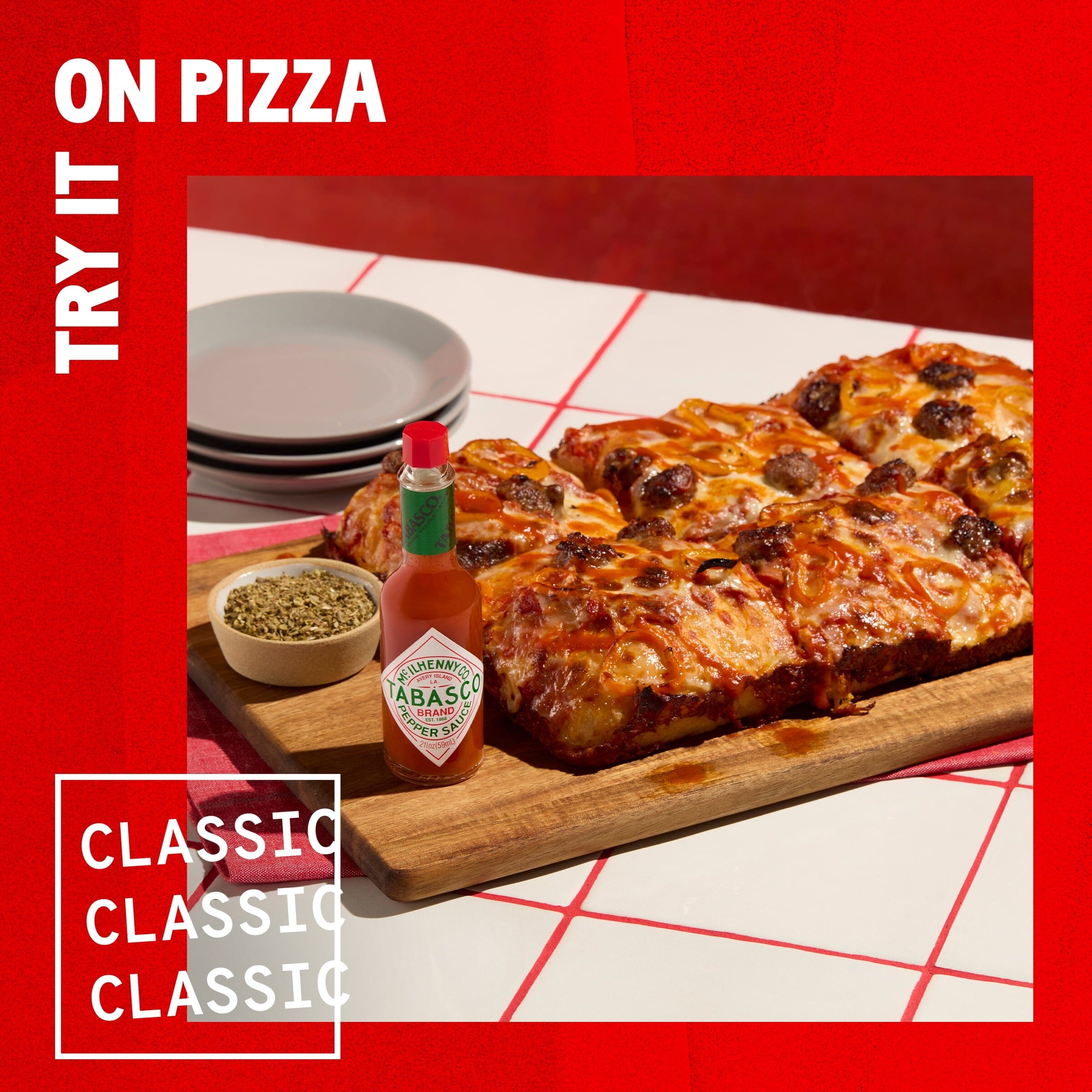 Tabasco Original Red Pepper Sauce, 2 oz, Regular Glass Hot Sauce Bottle, Gluten Free