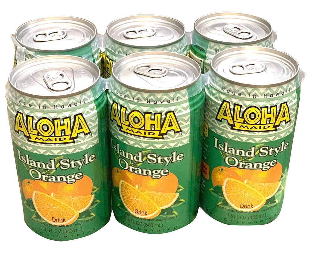 Aloha Maid Natural, Island Style Orange, 11.5 Fluid Ounce, Pack of 6