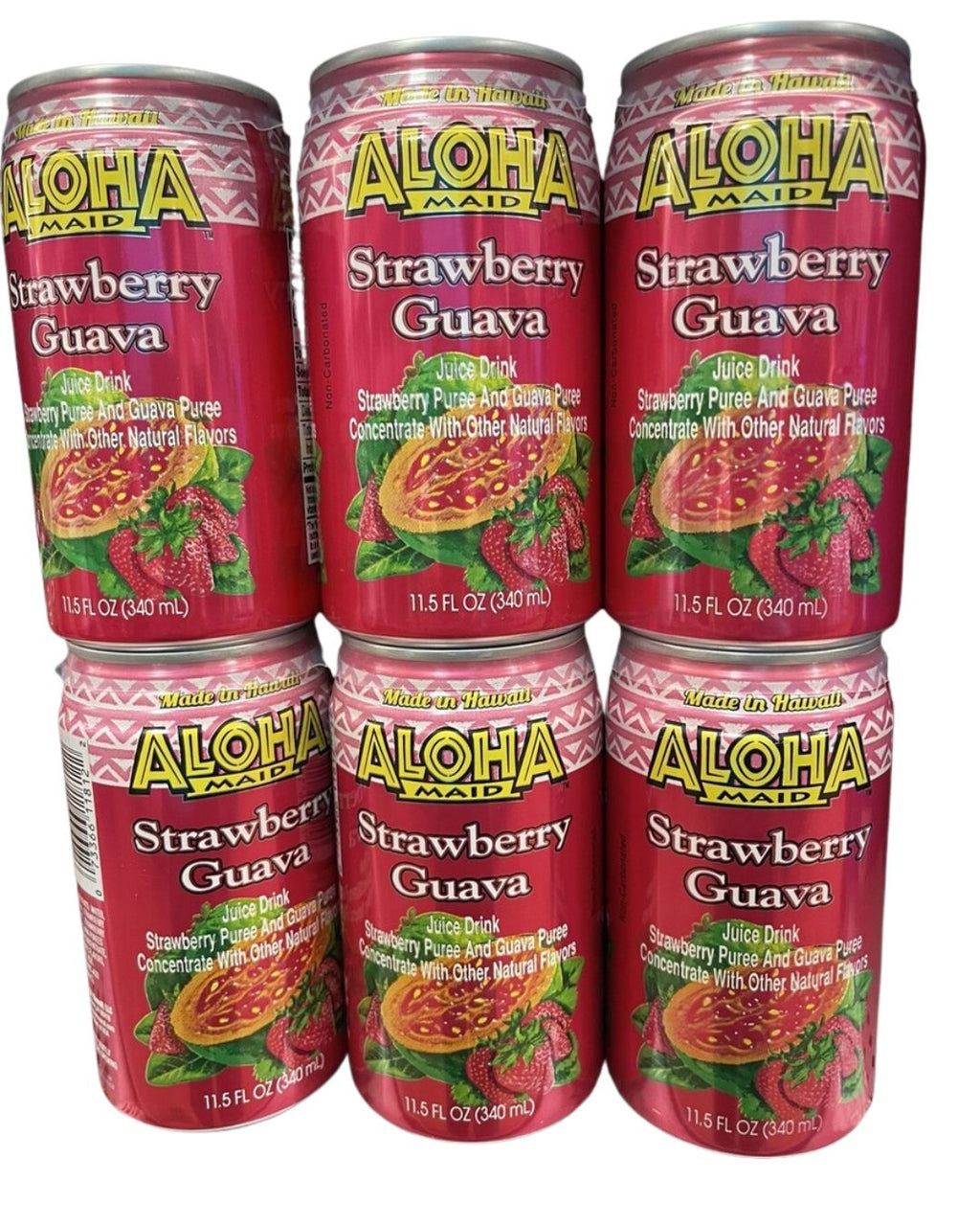 Aloha Maid Natural, Strawberry Guava, 11.5 Fluid Ounce, Pack of 6