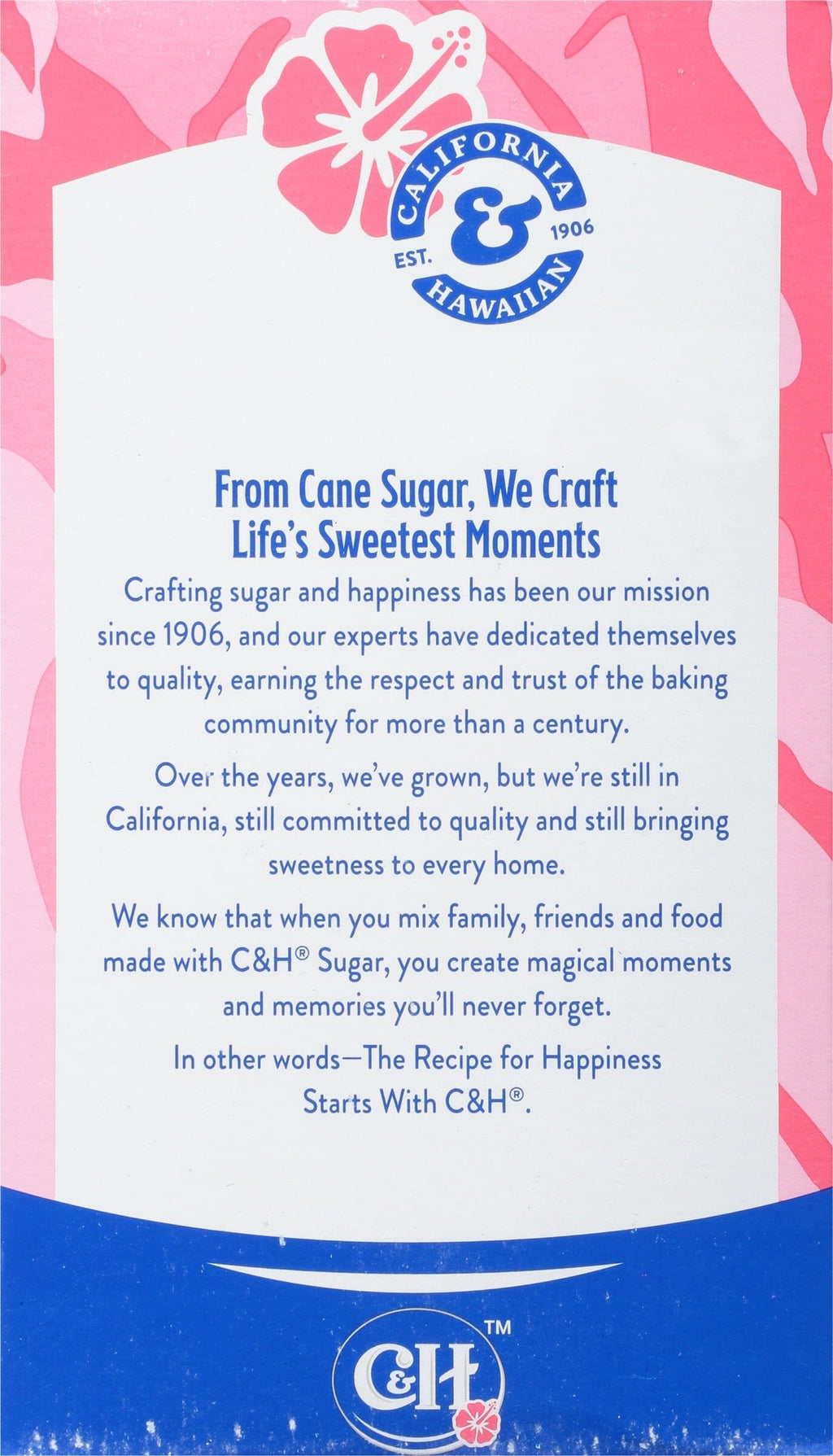 C&H Premium Pure Cane Granulated Sugar, 1 Pound Box