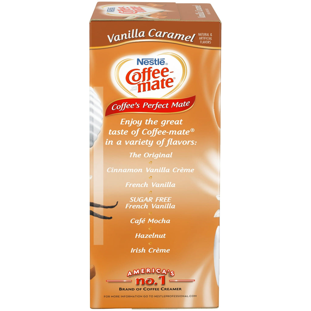 Coffee Mate Vanilla Caramel Liquid Coffee Creamer Singles, Lactose-Free Creamer, 0.375 Fl Oz, 50 Ct