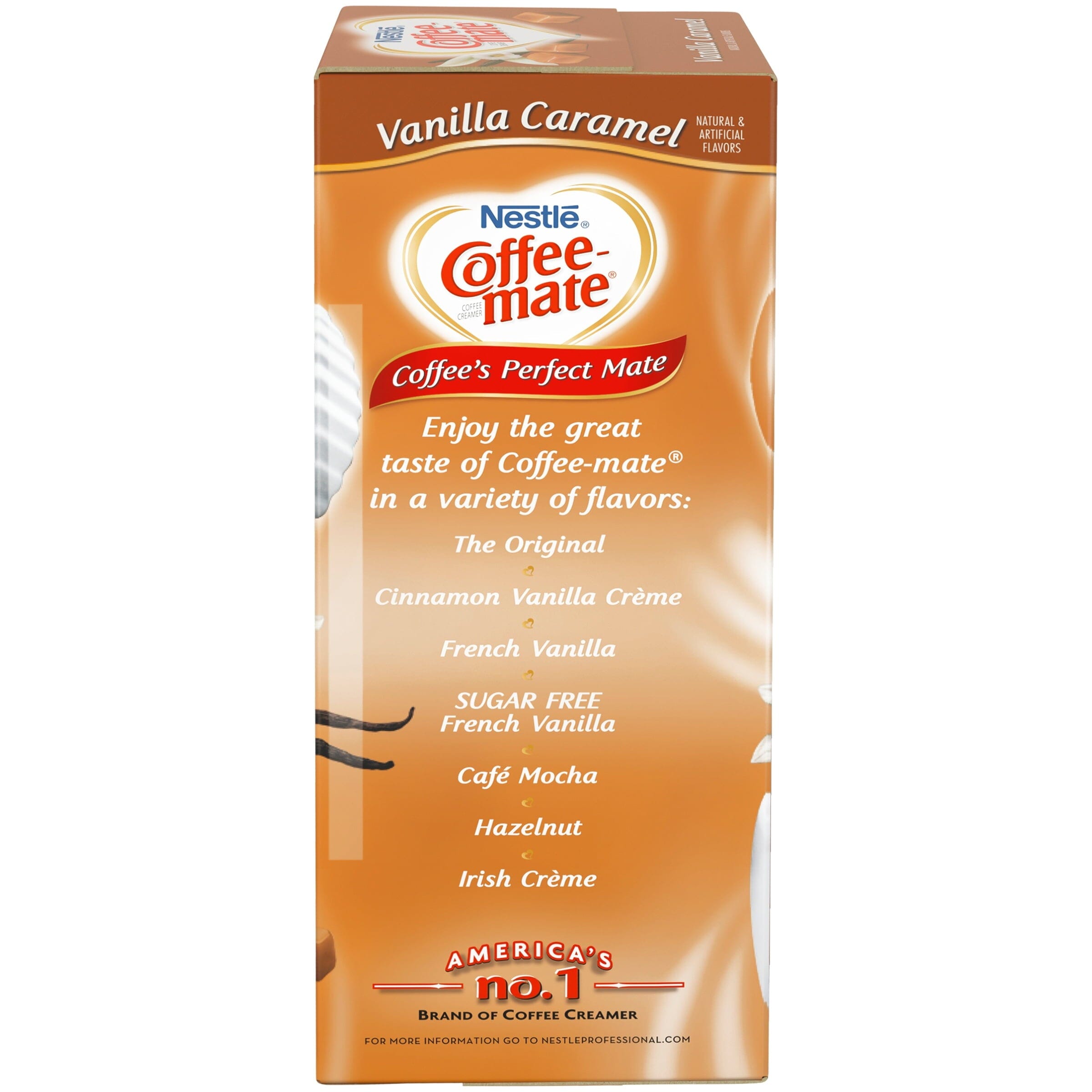Coffee Mate Vanilla Caramel Liquid Coffee Creamer Singles, Lactose-Free Creamer, 0.375 Fl Oz, 50 Ct