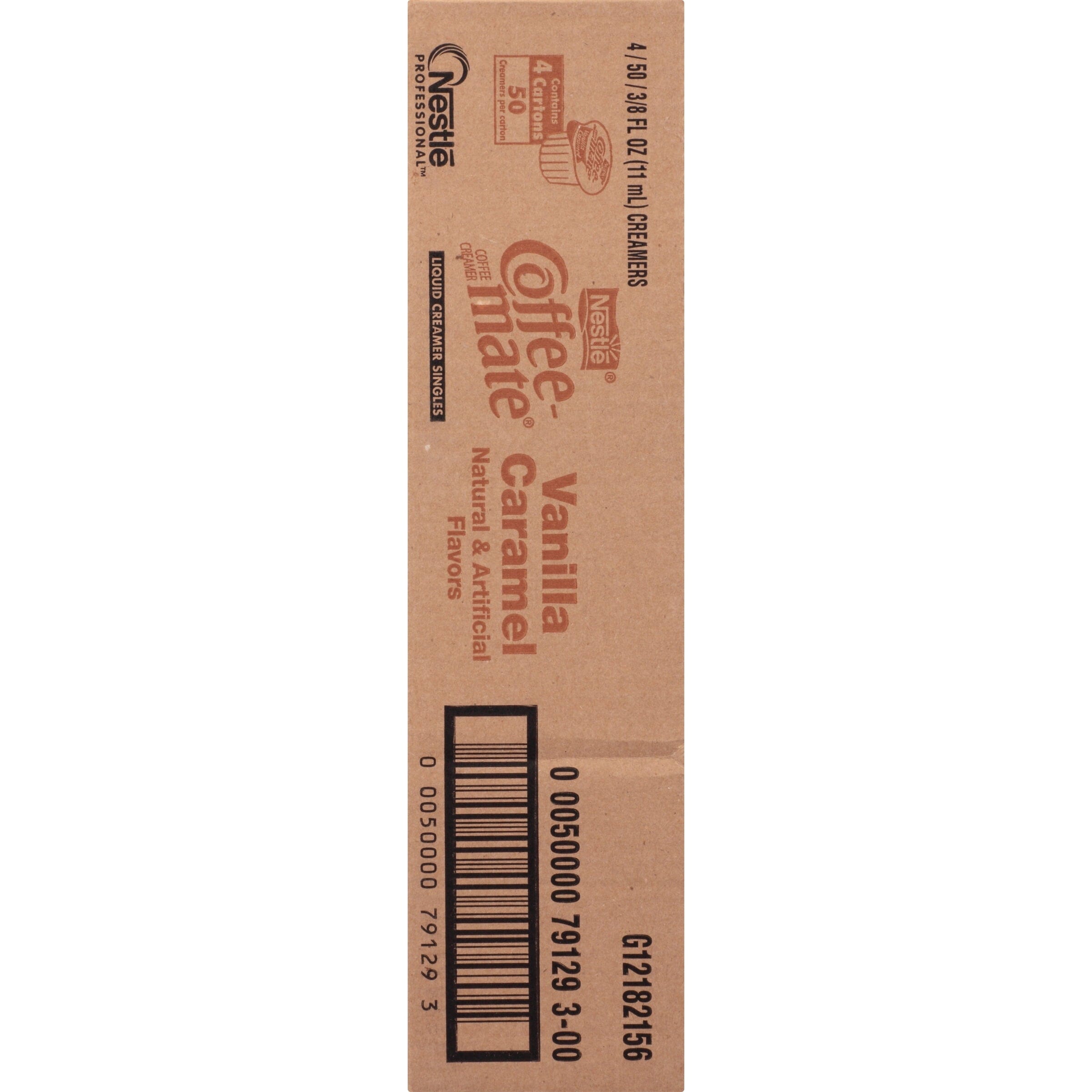 Coffee Mate Vanilla Caramel Liquid Coffee Creamer Singles, Lactose-Free Creamer, 0.375 Fl Oz, 50 Ct