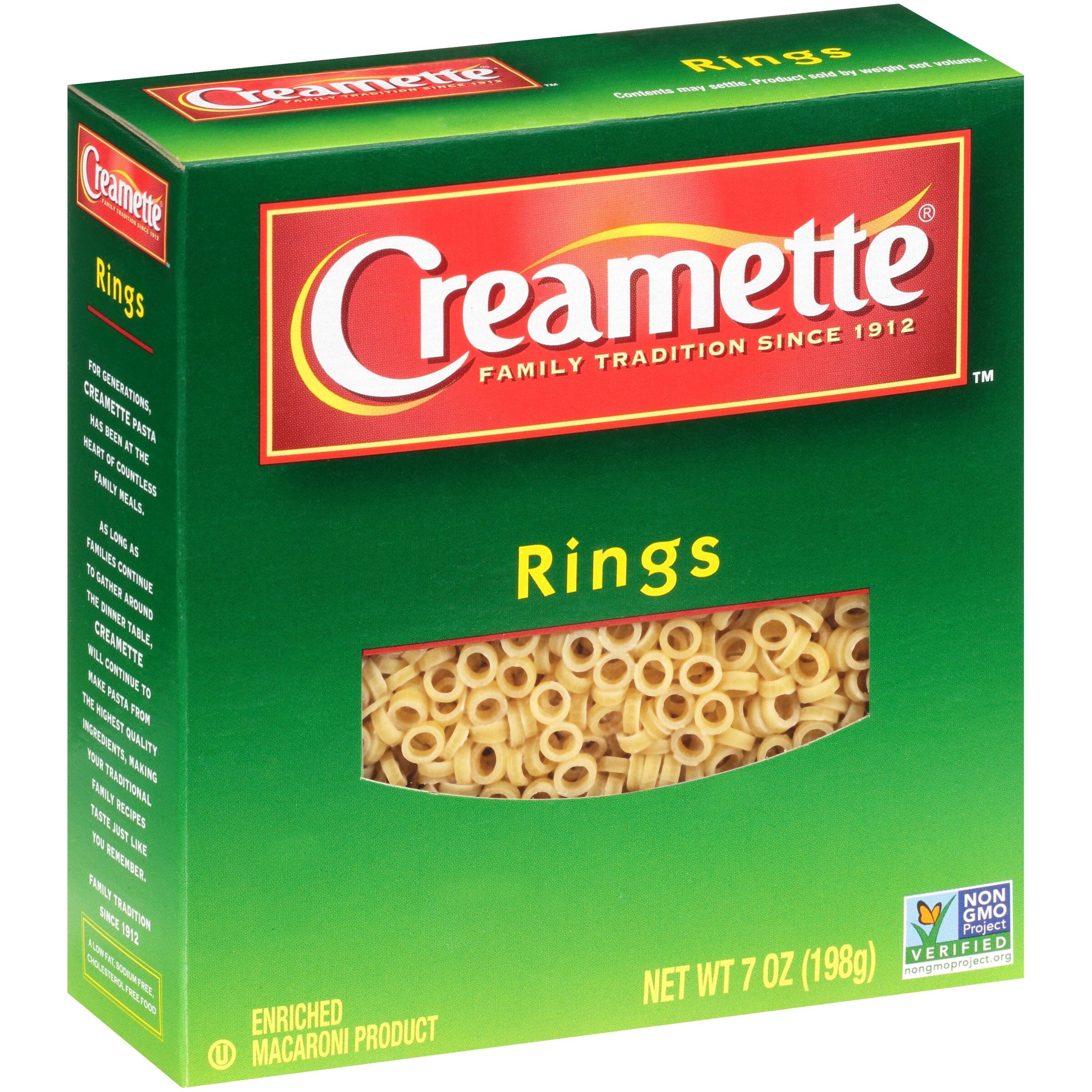 Creamette Short Cut Pasta Rings, 7-Ounce Box