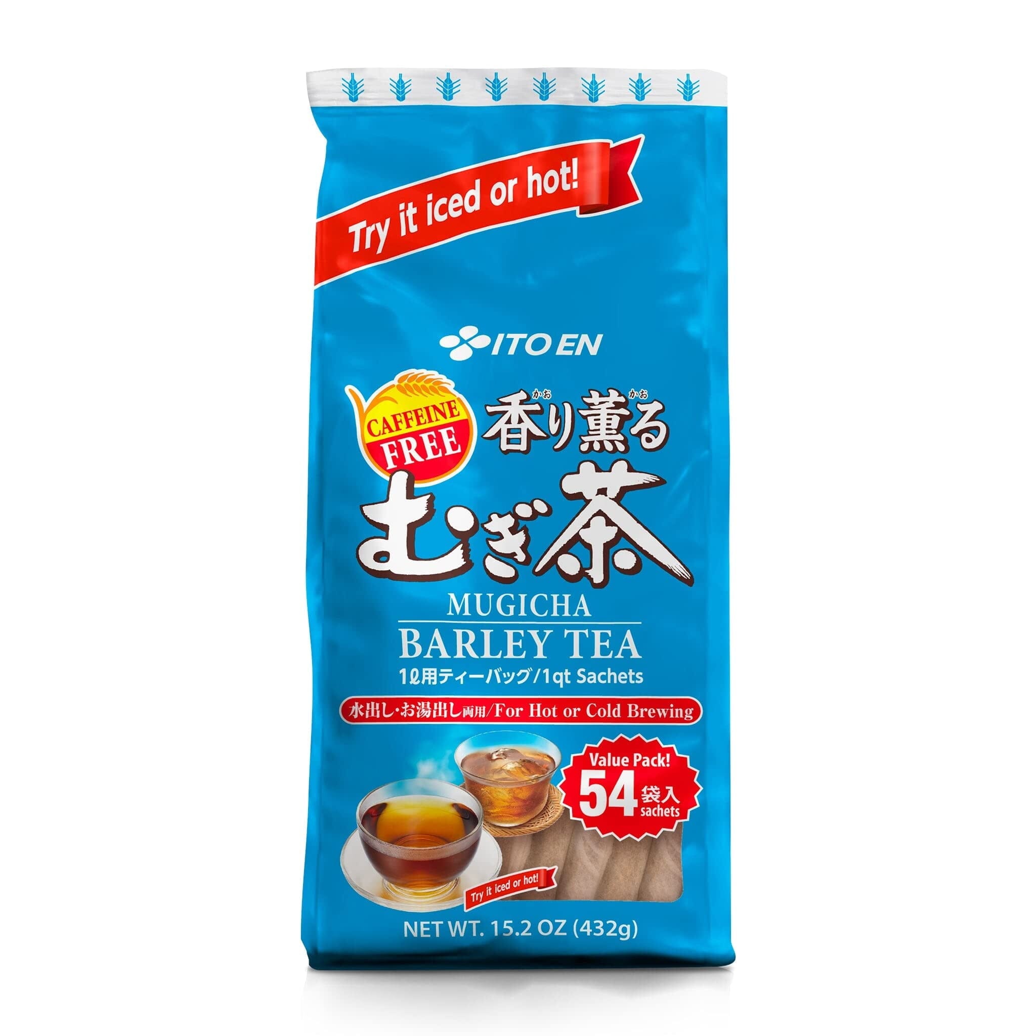 ITO EN Kaori Kaoru Mugicha Barley Tea 15.2 Ouce, 54 Teabags