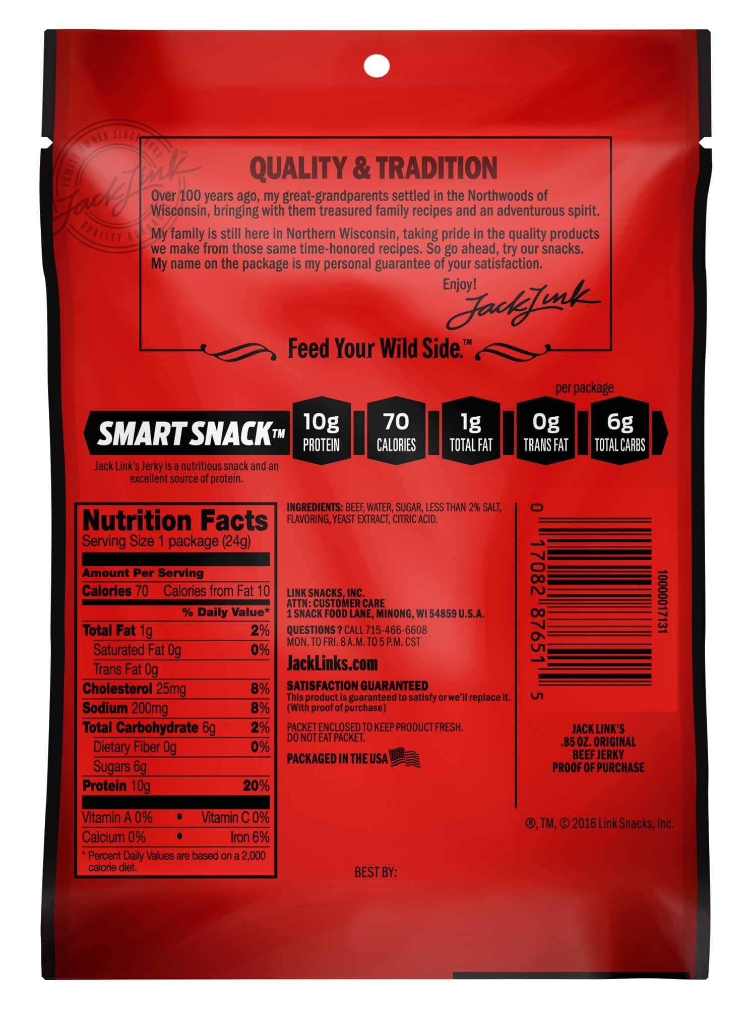 Jack Link's Original Beef Jerky, 0.85 Ounce