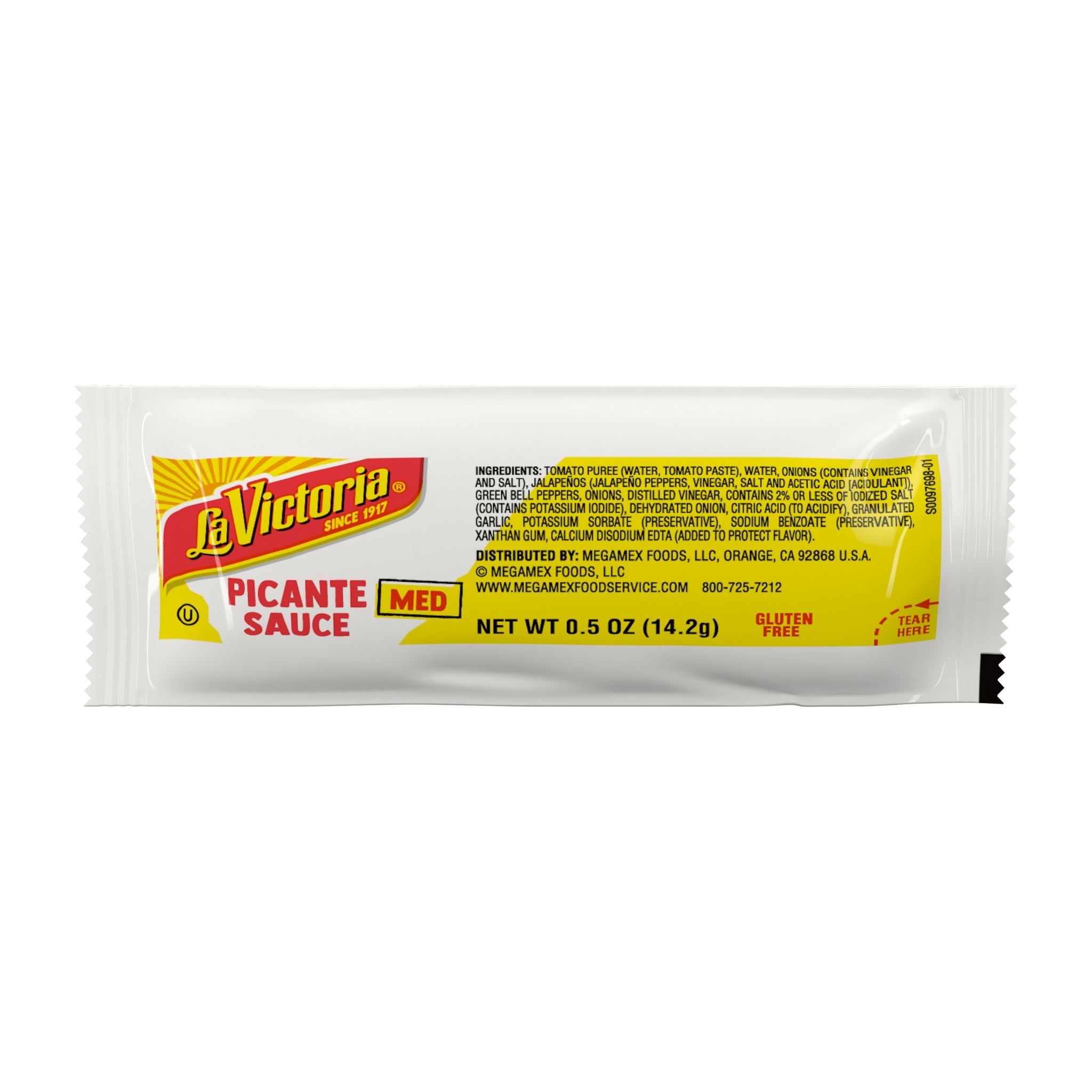La Victoria Picante Sauce Medium, 0.5 Ounce Single Serve Packets (200 Count)