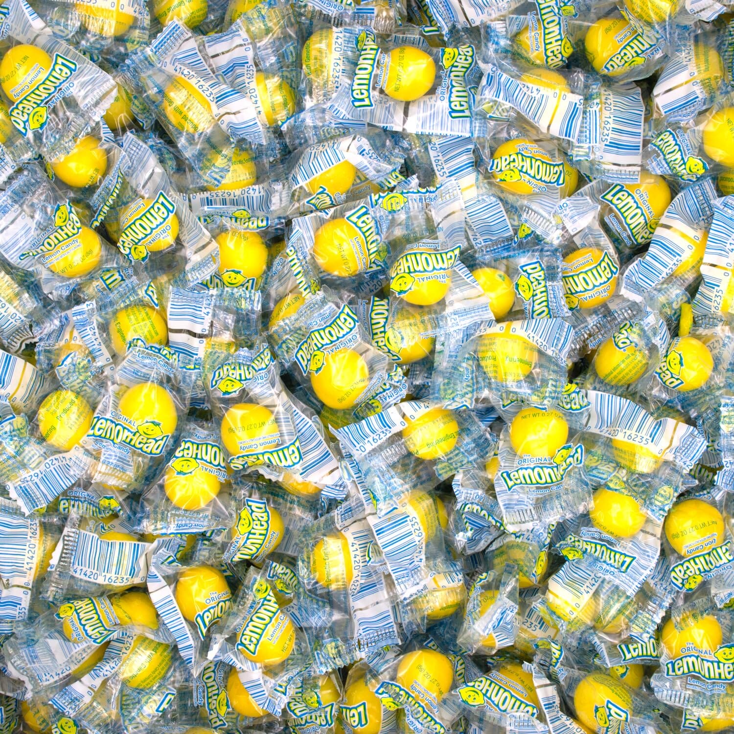 Lemonhead Original Lemon Hard Candy, Individually Wrapped Bulk Bag, 1 Pound