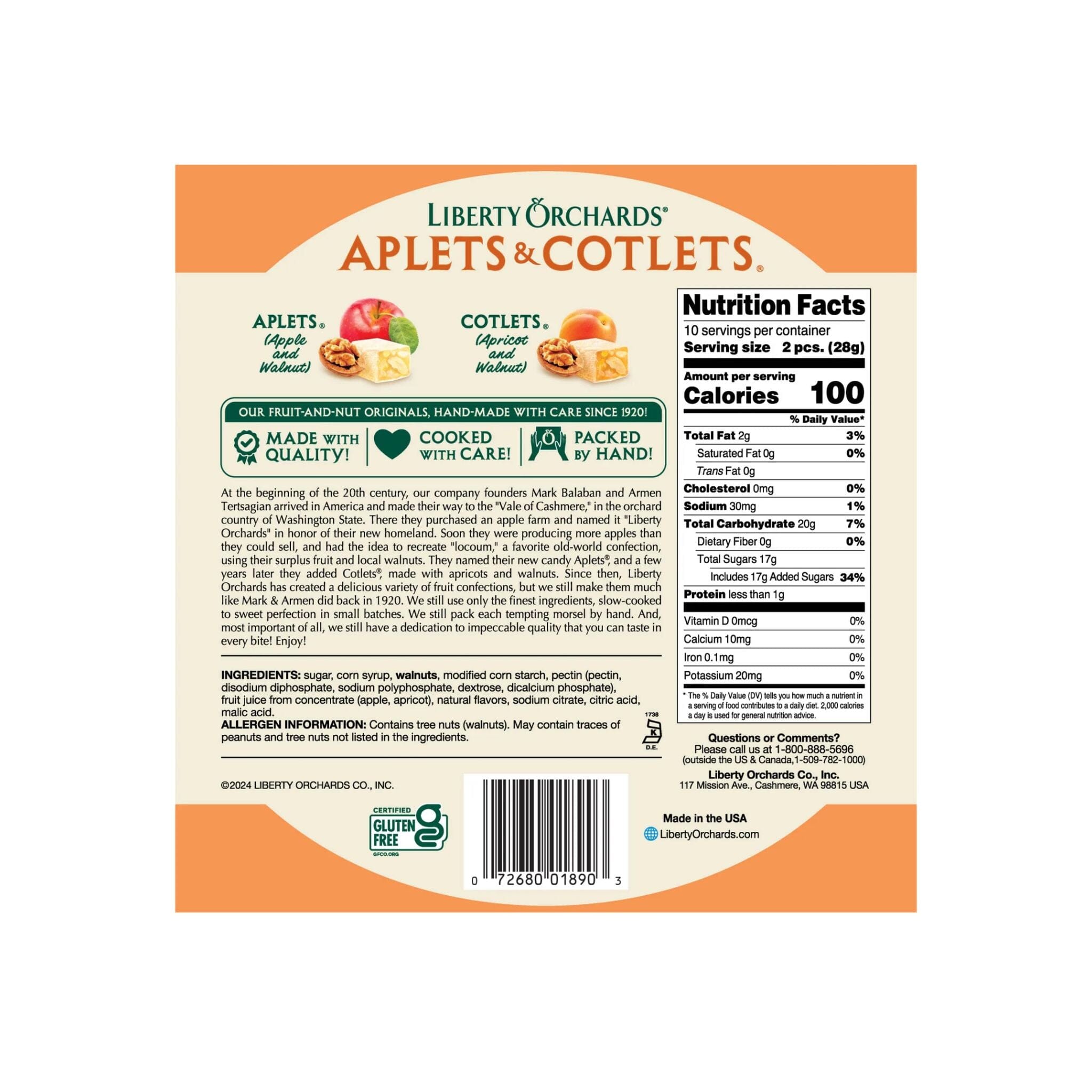Liberty Orchards Aplets & Cotlets, 10 Ounce