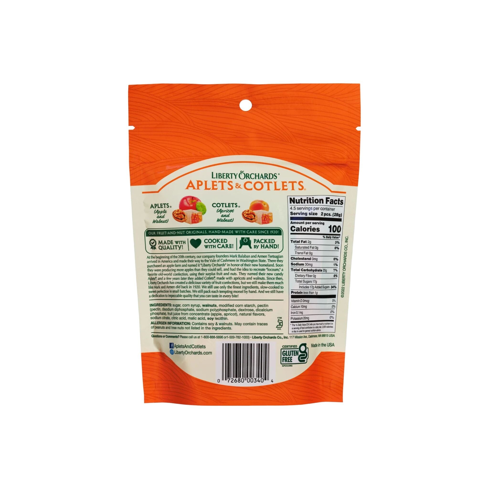 Liberty Orchards Aplets & Cotlets 4.5 Ounce