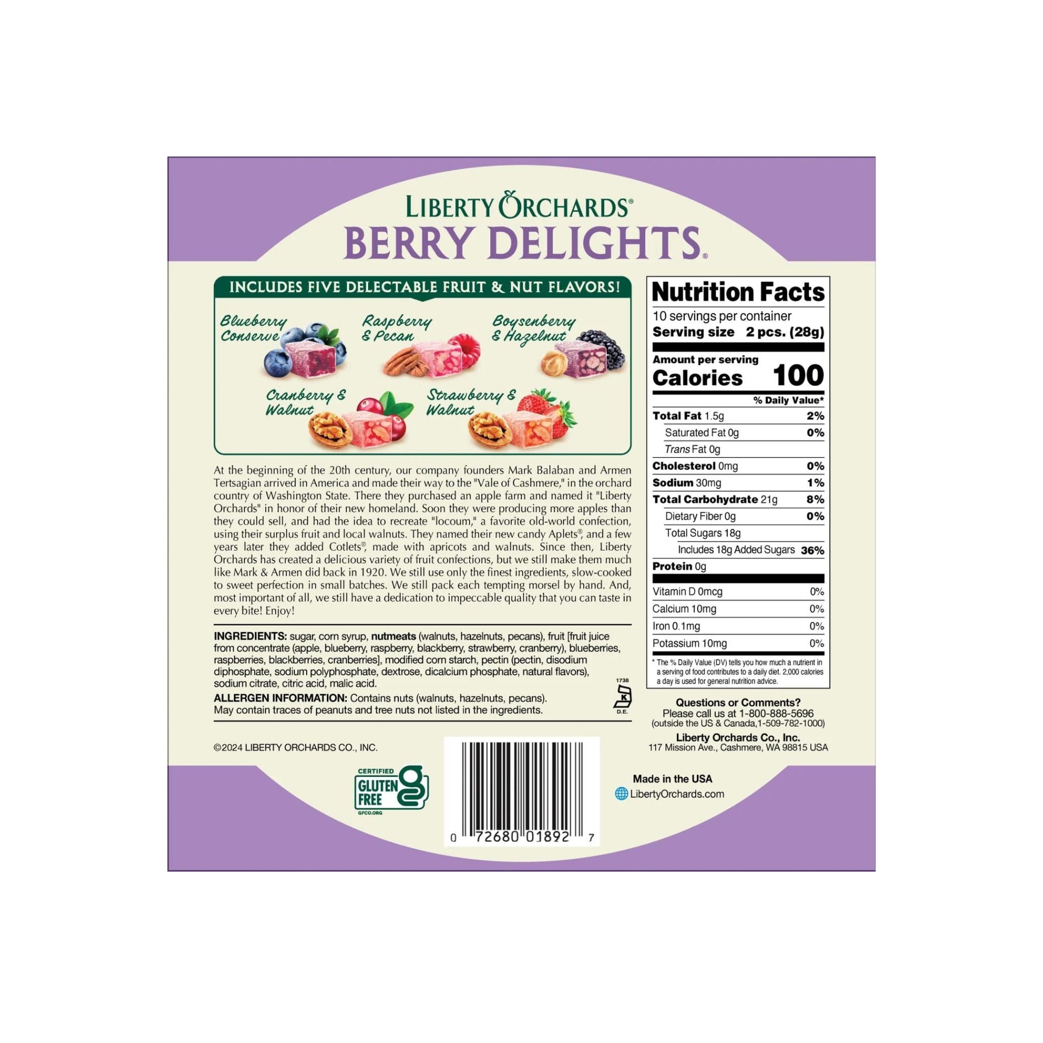 Liberty Orchards Berry Delights, 10 Ounce