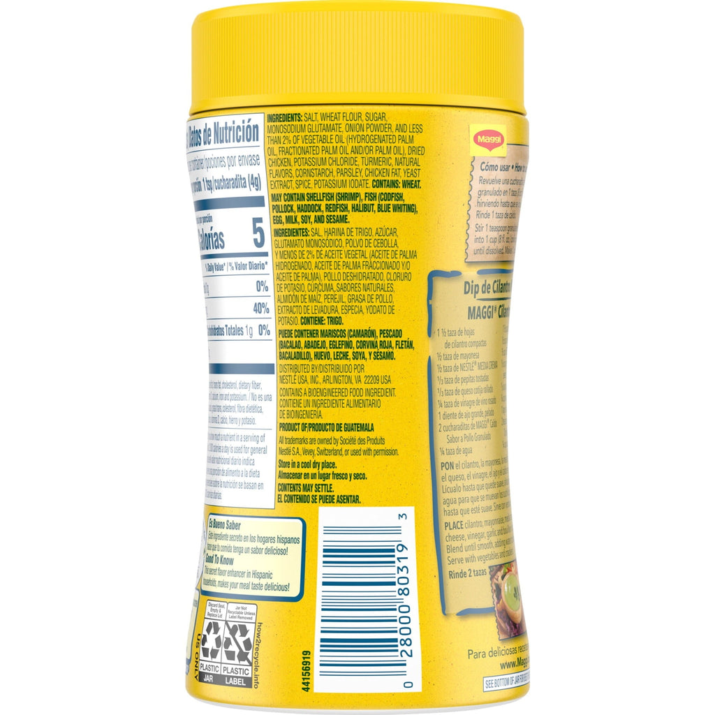 Maggi Caldo Sabor A Pollo Chicken Flavored Bouillon Powder, Granulated Chicken Soup Seasoning 7.9 oz