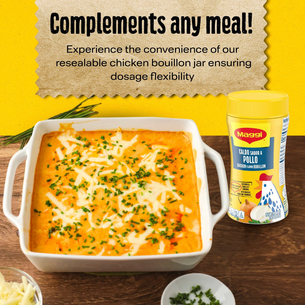 Maggi Caldo Sabor A Pollo Chicken Flavored Bouillon Powder, Granulated Chicken Soup Seasoning 7.9 oz