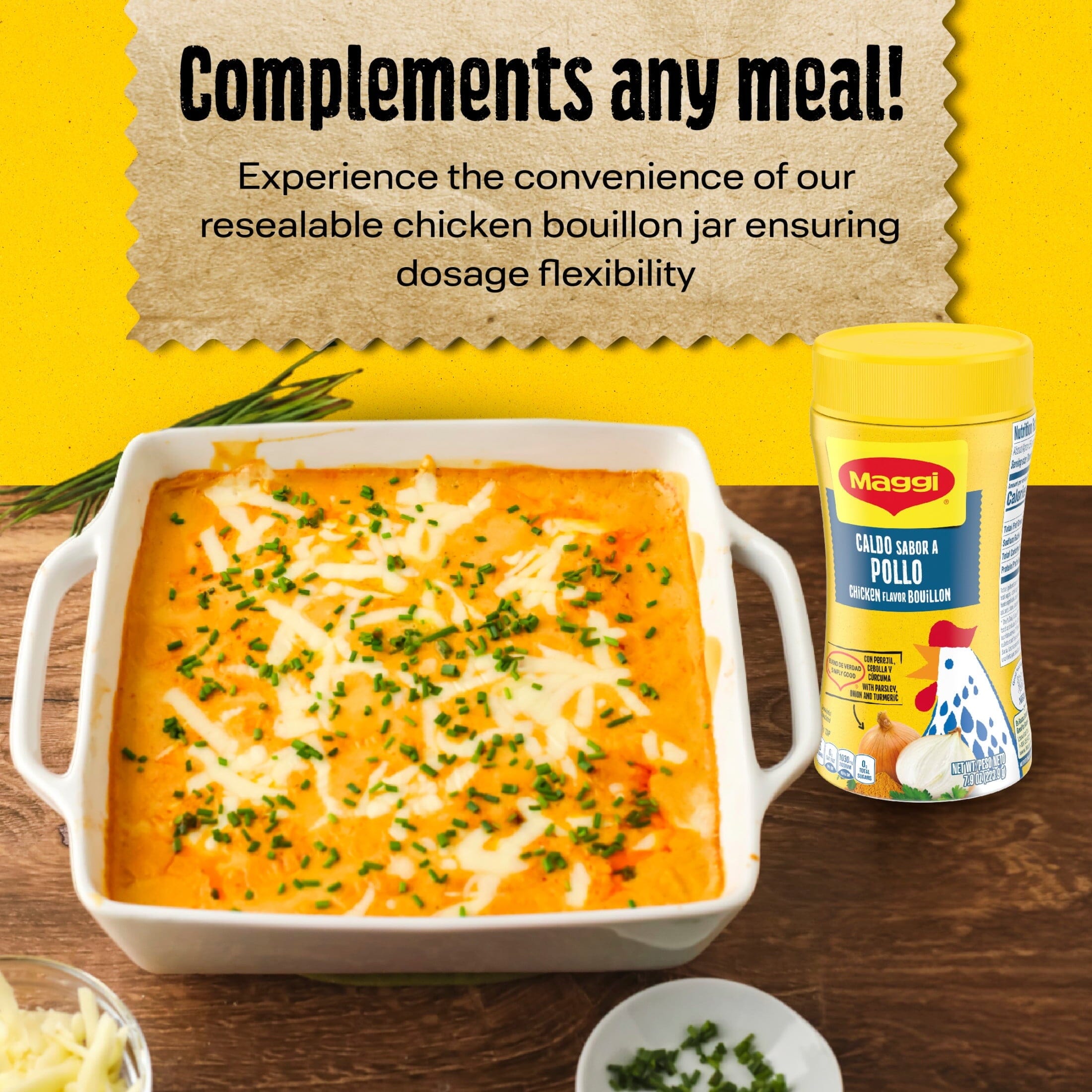 Maggi Caldo Sabor A Pollo Chicken Flavored Bouillon Powder, Granulated Chicken Soup Seasoning 7.9 oz