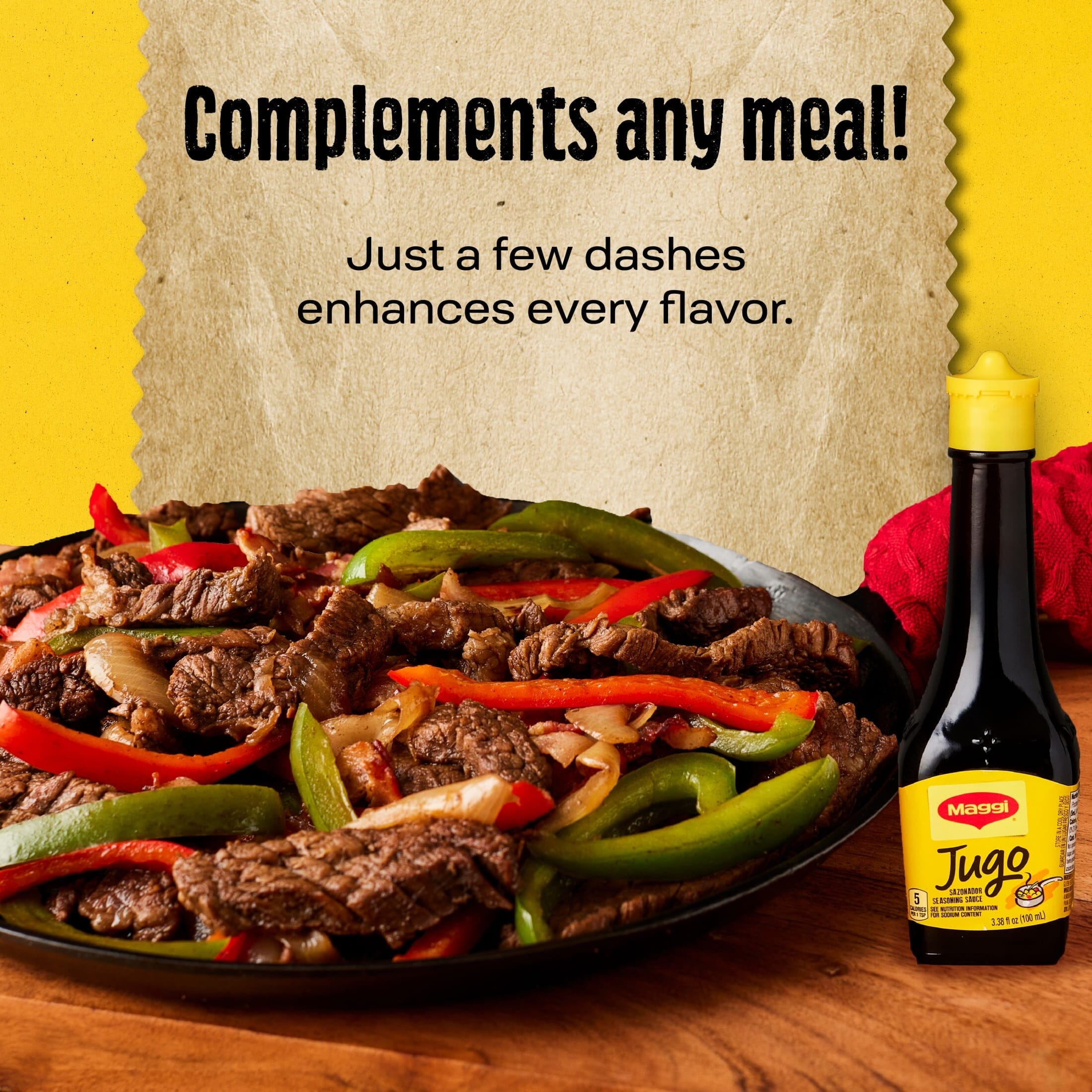 Maggi Five Calorie Jugo Seasoning Sauce Latin Flavor, 3.38 fl oz