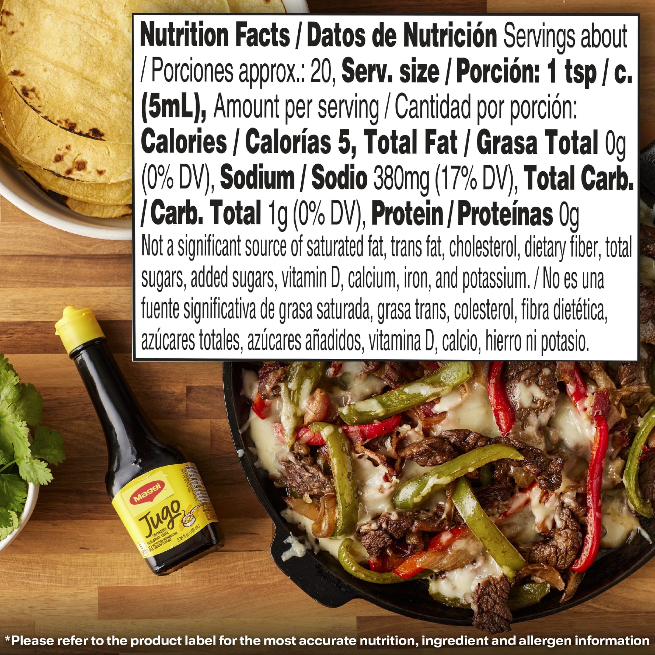 Maggi Five Calorie Jugo Seasoning Sauce Latin Flavor, 3.38 fl oz