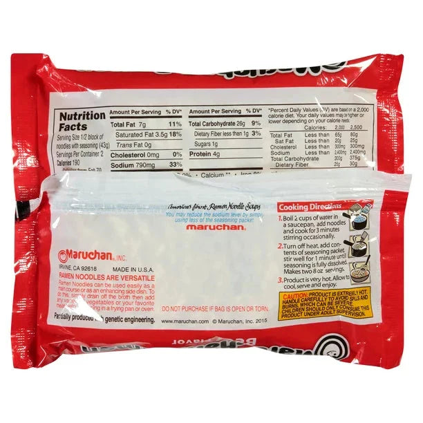 Maruchan Ramen, Beef, 3-Ounce Packages