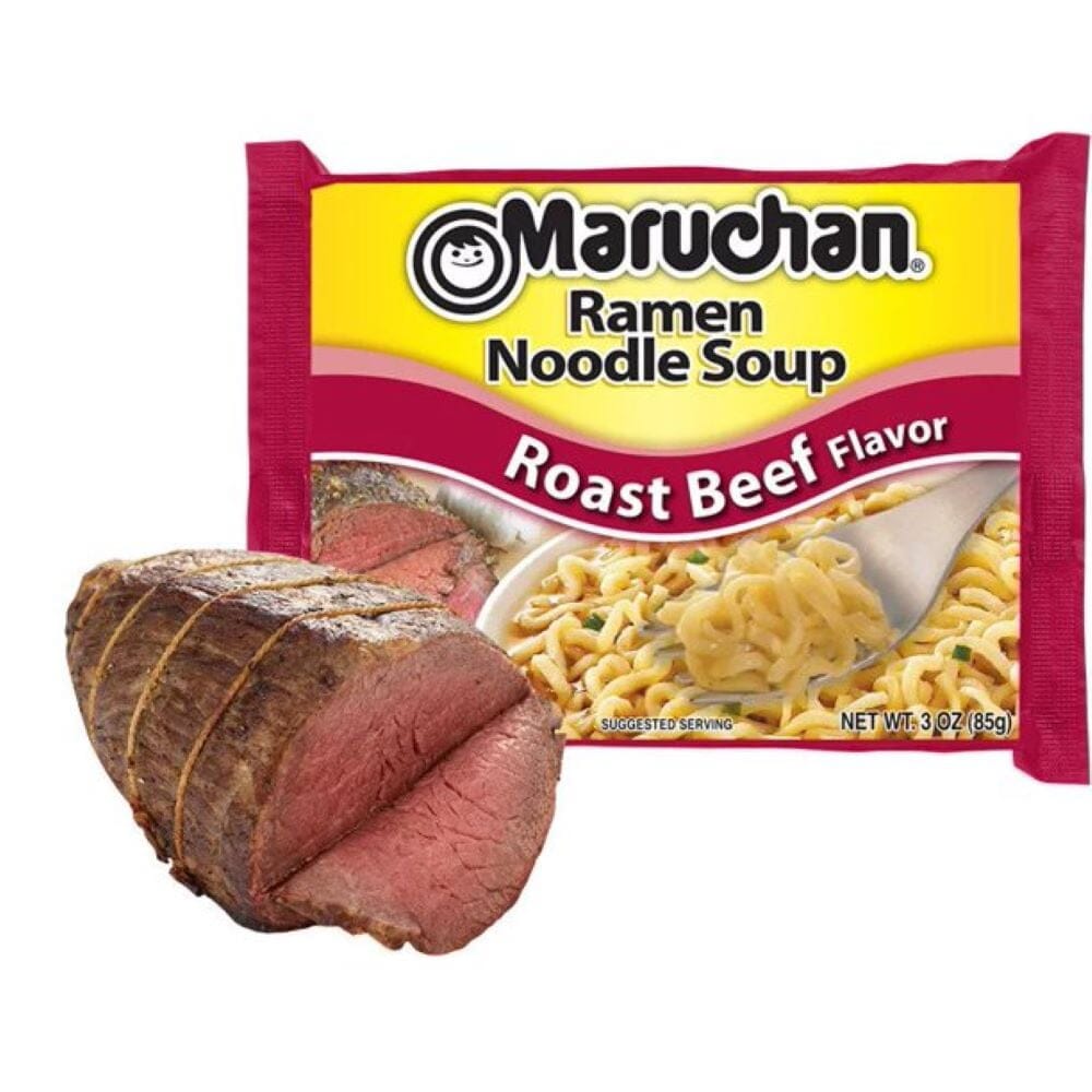 Maruchan, Ramen Creamy Chicken, Roast Beef, Chili, and Beef Noodles Variety Pack Soup, 3 Oz, 12 Ct