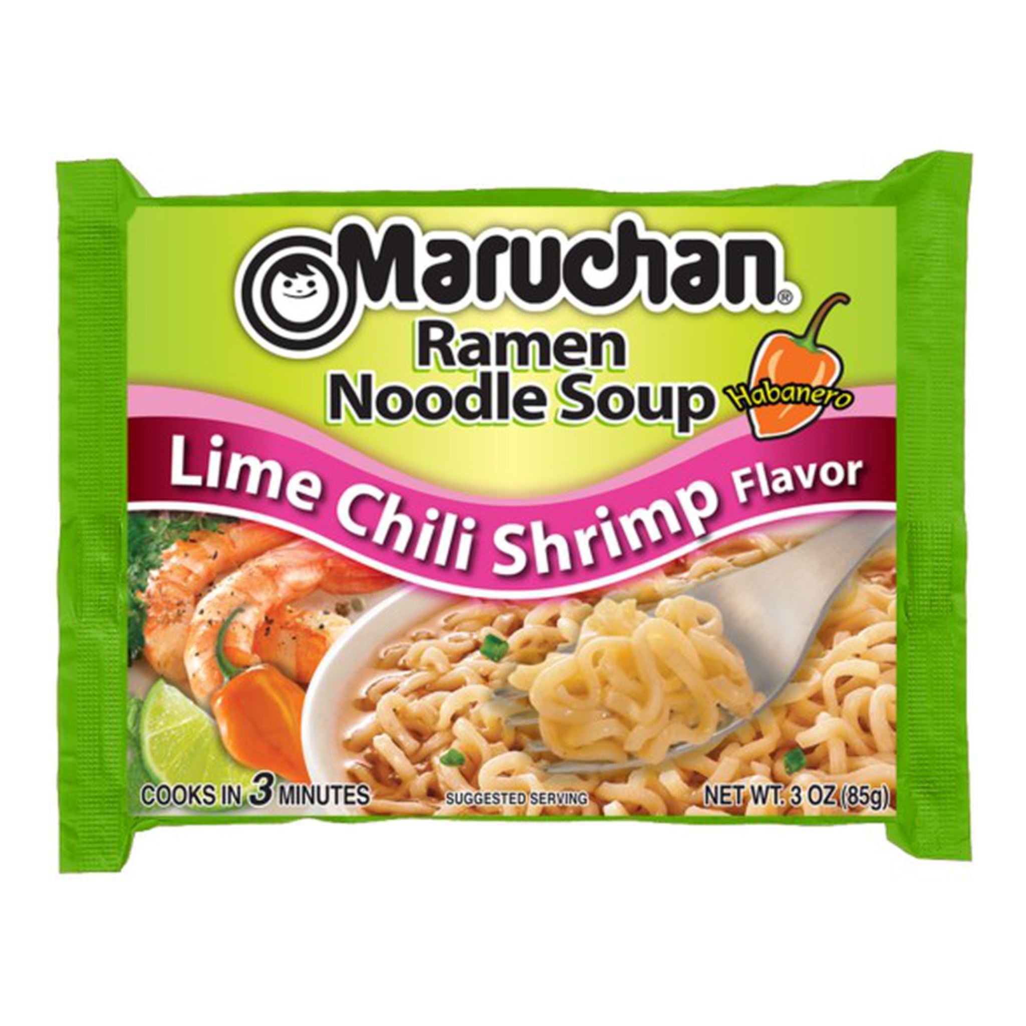 Maruchan Ramen, Lime Chili Shrimp, 3 Ounces (Pack of 24)