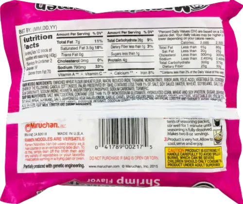 Maruchan Ramen Shrimp Flavor Noodle Soup 3 oz