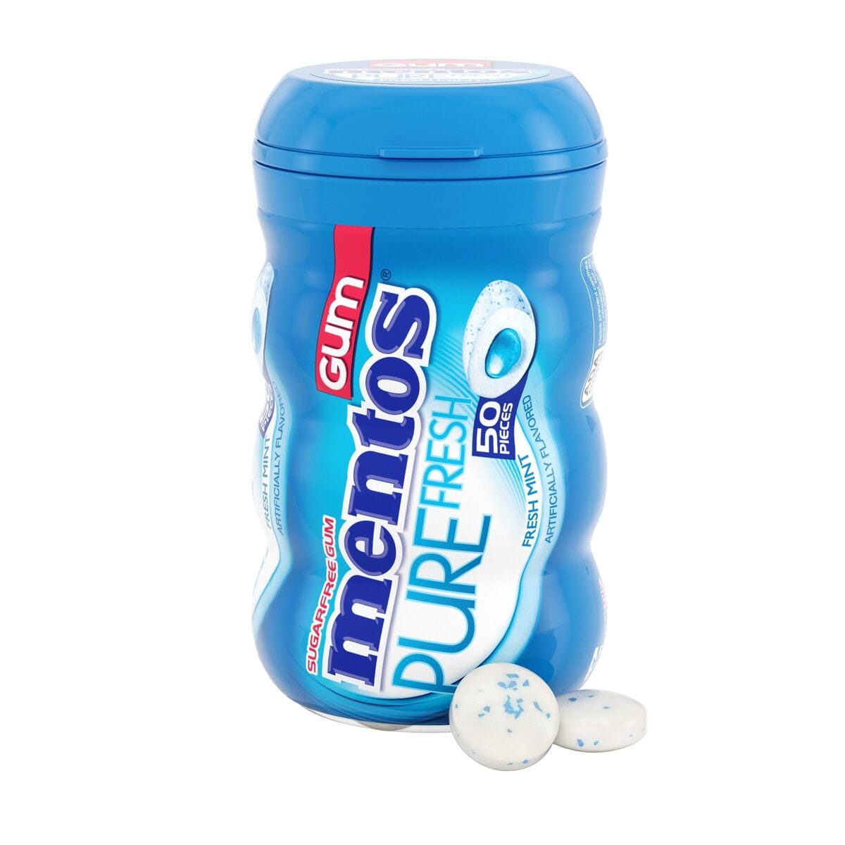 Mentos Gum Sugar Free, Pure Fresh Mint, 50 Piece