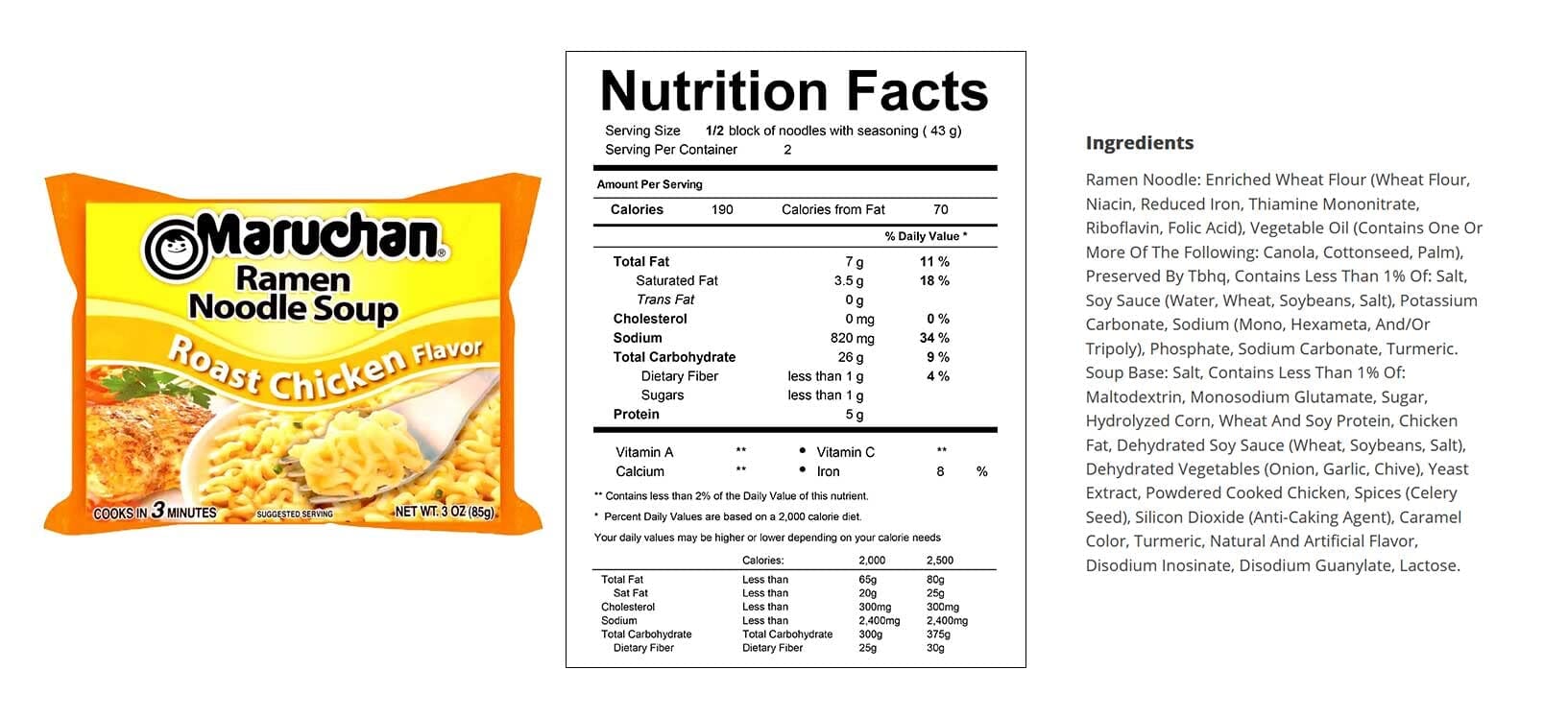 Maruchan Ramen Noodle Soup Variety, 6 Flavors, 3 Ounce, 2 Packages each Flavor, Total 12 Packages (Chicken, Shrimp, Beef, Pork, Roast Chicken, Roast Beef)