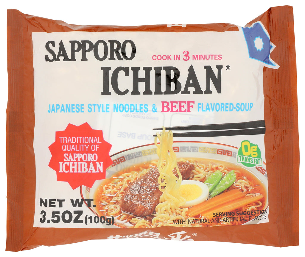 Sapporo Ichiban Meat Lovers Japanese Style Noodles, Variety Pack, 17.70 oz, 5 Pack