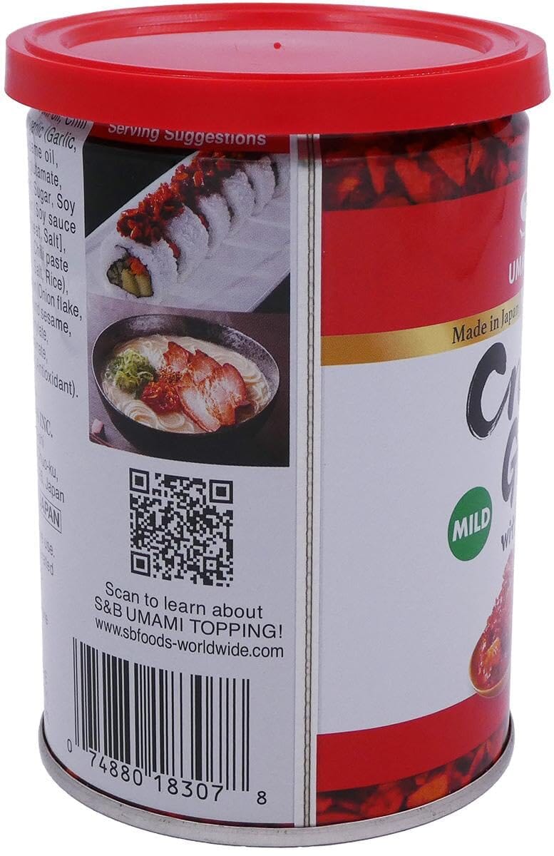 S&B Chili Oil with Crunchy Garlic, 14.1 Ounce