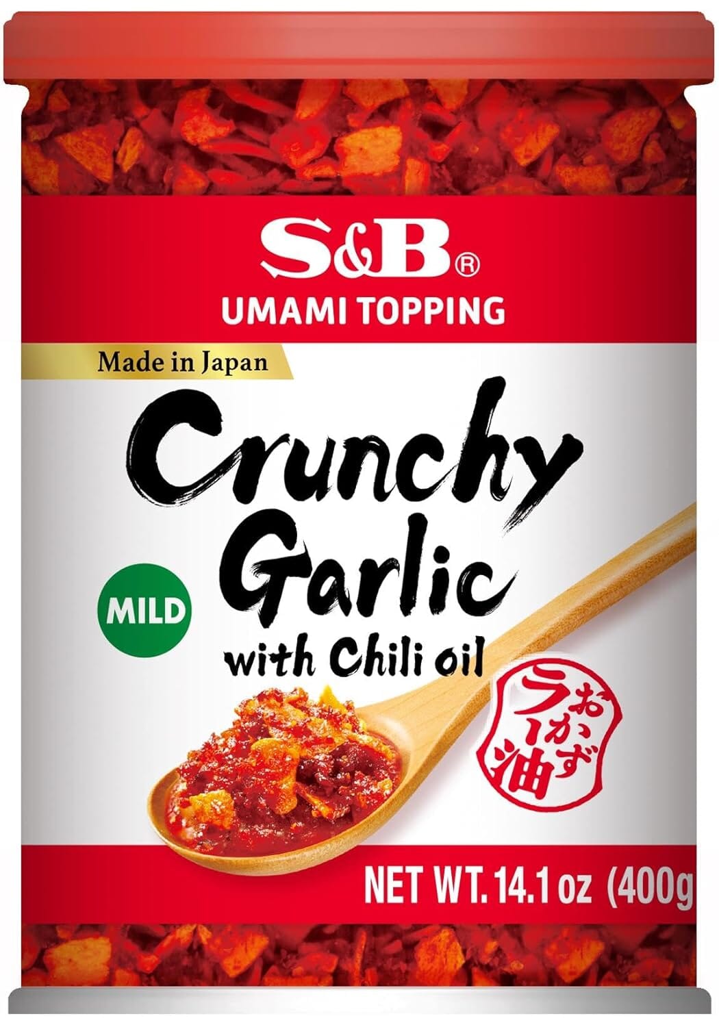 S&B Chili Oil with Crunchy Garlic, 14.1 Ounce