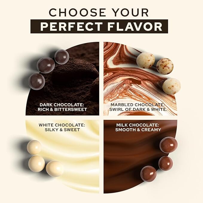 Snackathon Chocolate Covered Espresso Beans, 4 Chocolate Blend, 1 Pound