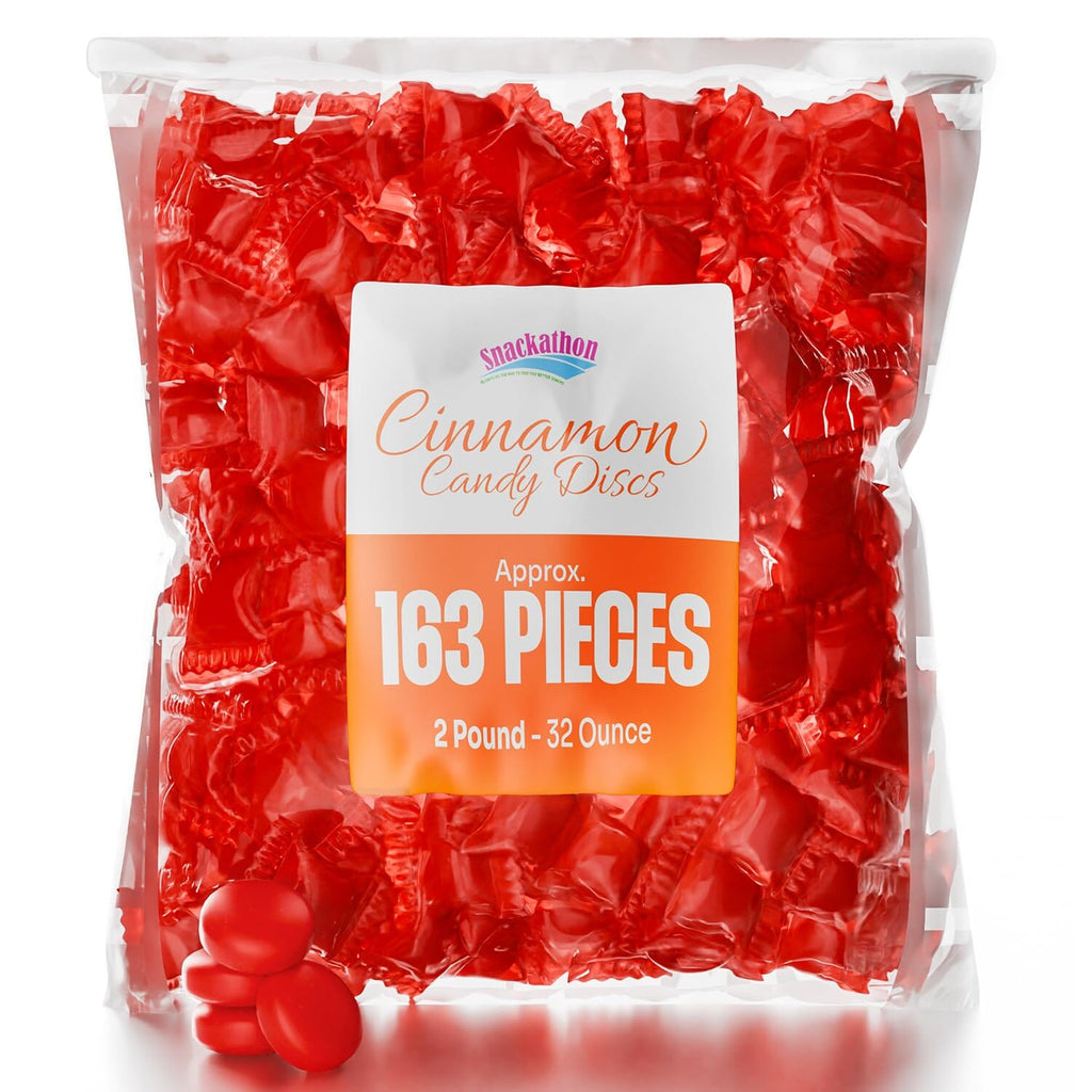 Snackathon Cinnamon Starlight Candy – Individually Wrapped Discs (1LB, 2LB, 4LB)