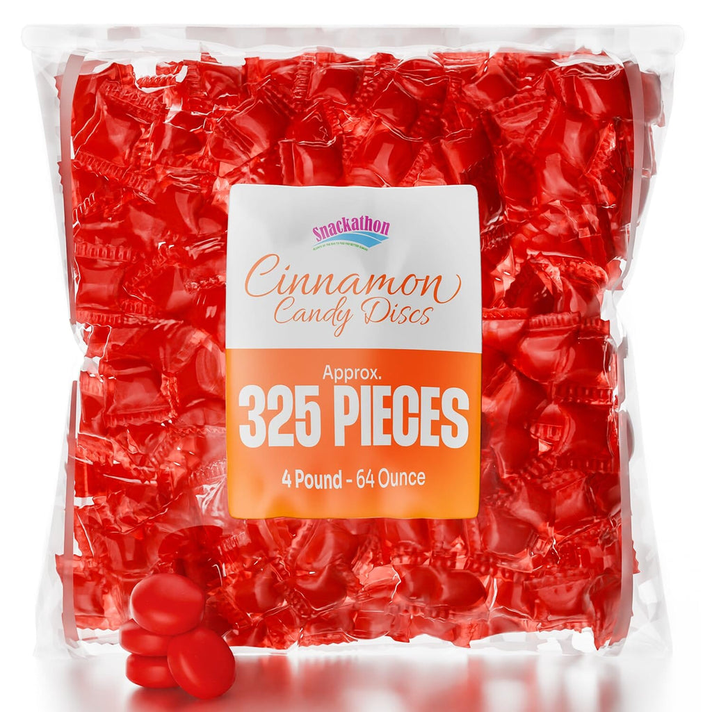 Snackathon Cinnamon Starlight Candy – Individually Wrapped Discs (1LB, 2LB, 4LB)
