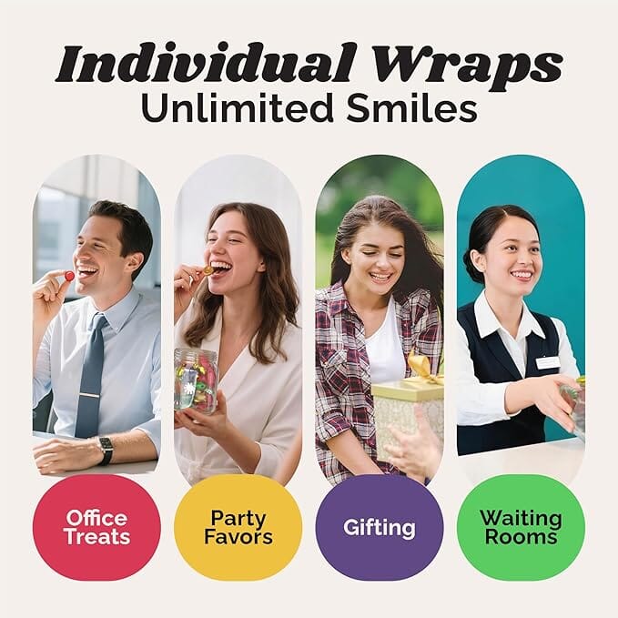 Snackathon Deluxe Mix - Old-Fashioned Hard Candy Assortment, Individually Wrapped (Peppermint, Spearmint, Strawberry, Cinnamon, Butterscotch, Fruit & More), 1 lb Resealable Pouch, Approx. 80 Pieces